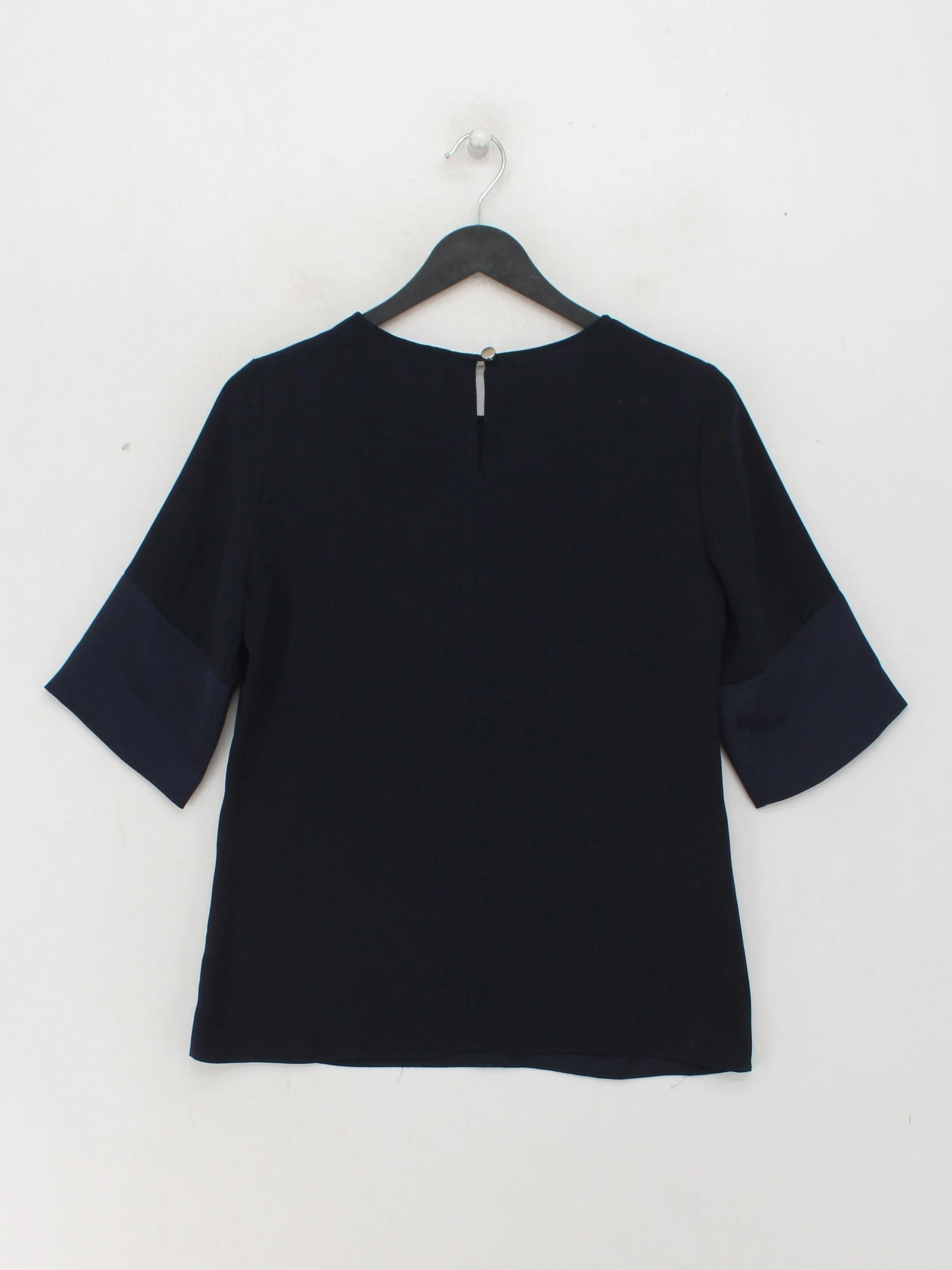 Libby Women's Top XS Blue 100% Polyester 3/4 Sleeve Round Neck Basic - Image 2