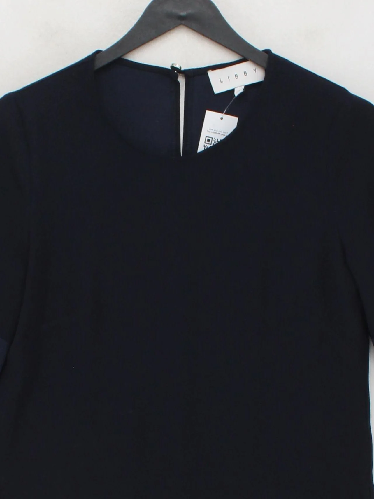 Libby Women's Top XS Blue 100% Polyester 3/4 Sleeve Round Neck Basic - Image 3
