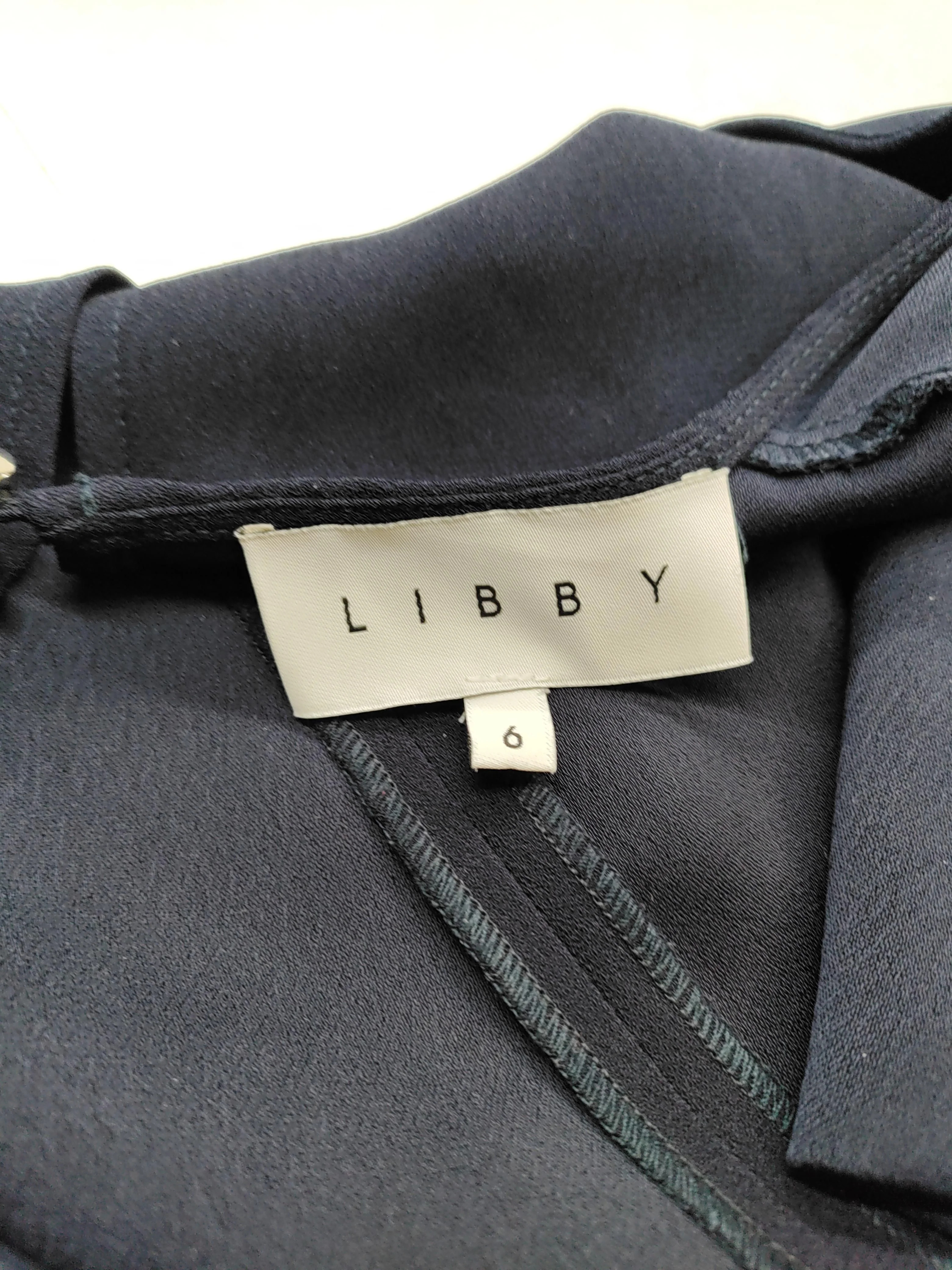 Libby Women's Top XS Blue 100% Polyester 3/4 Sleeve Round Neck Basic - Image 5