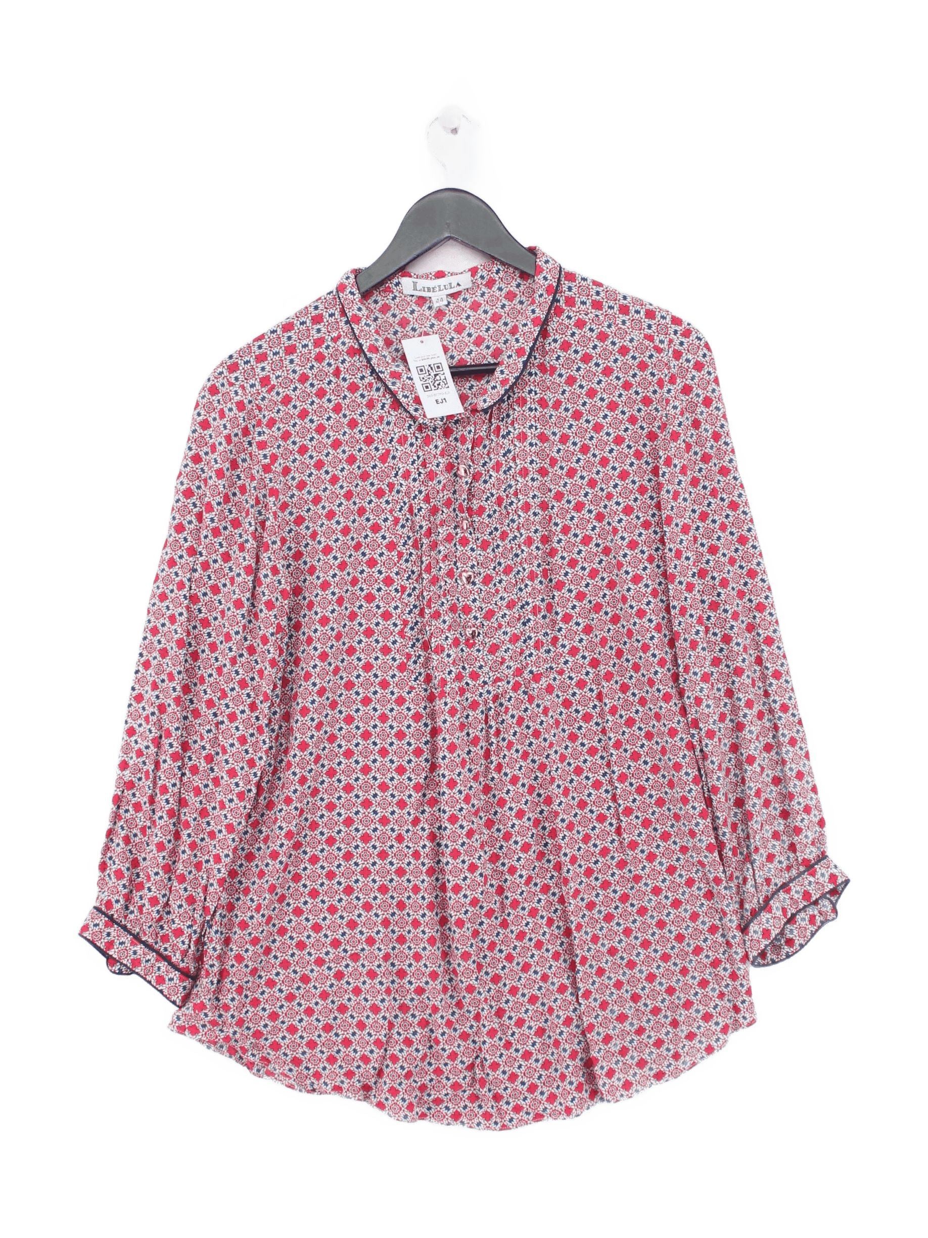 Libelula Women's Shirt UK 16 Multi 100% Rayon Long Sleeve Collared Basic