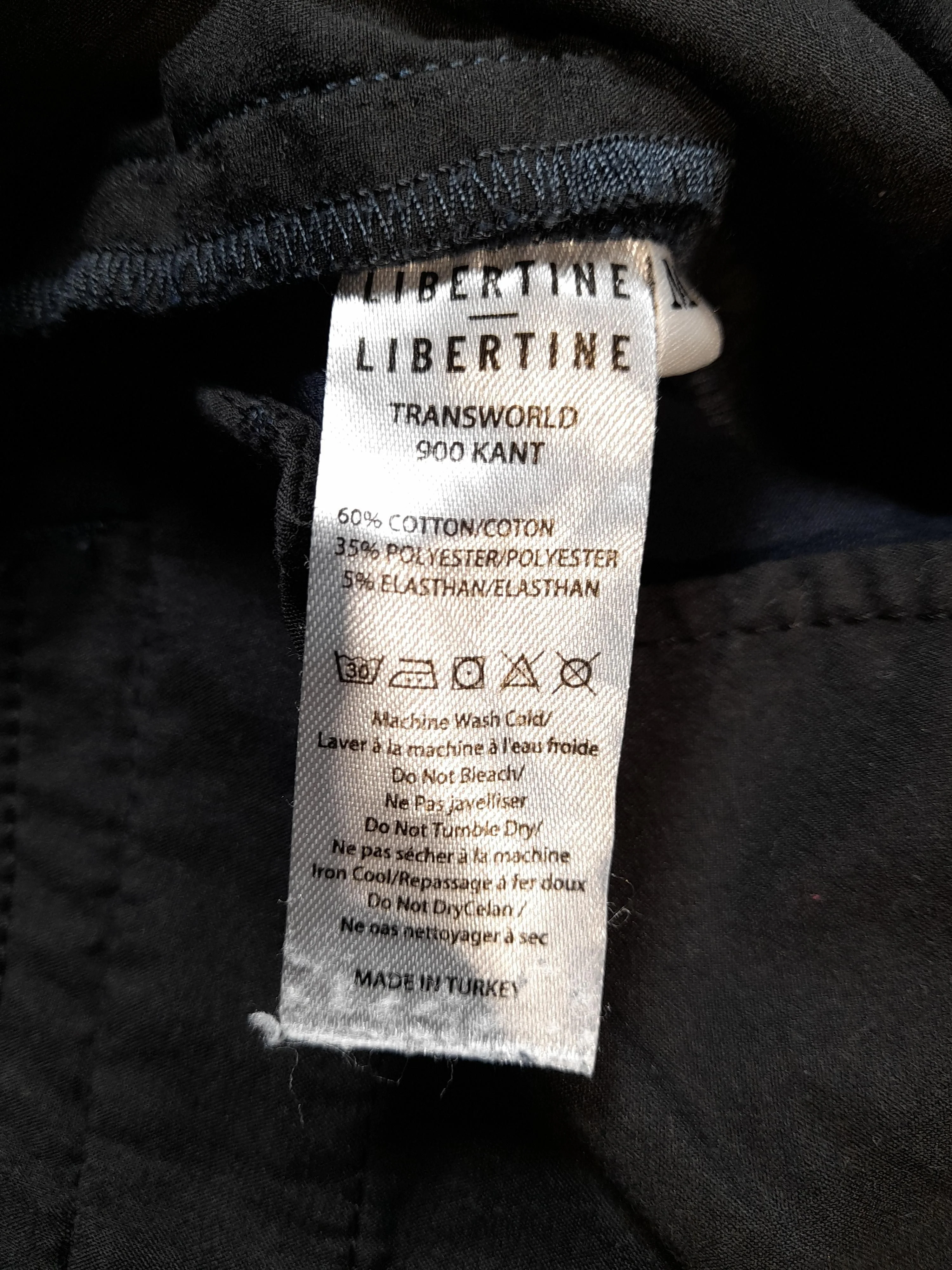 Libertine Men's Trousers M Blue Cotton with Polyester, Elastane Tapered Chino - Image 8