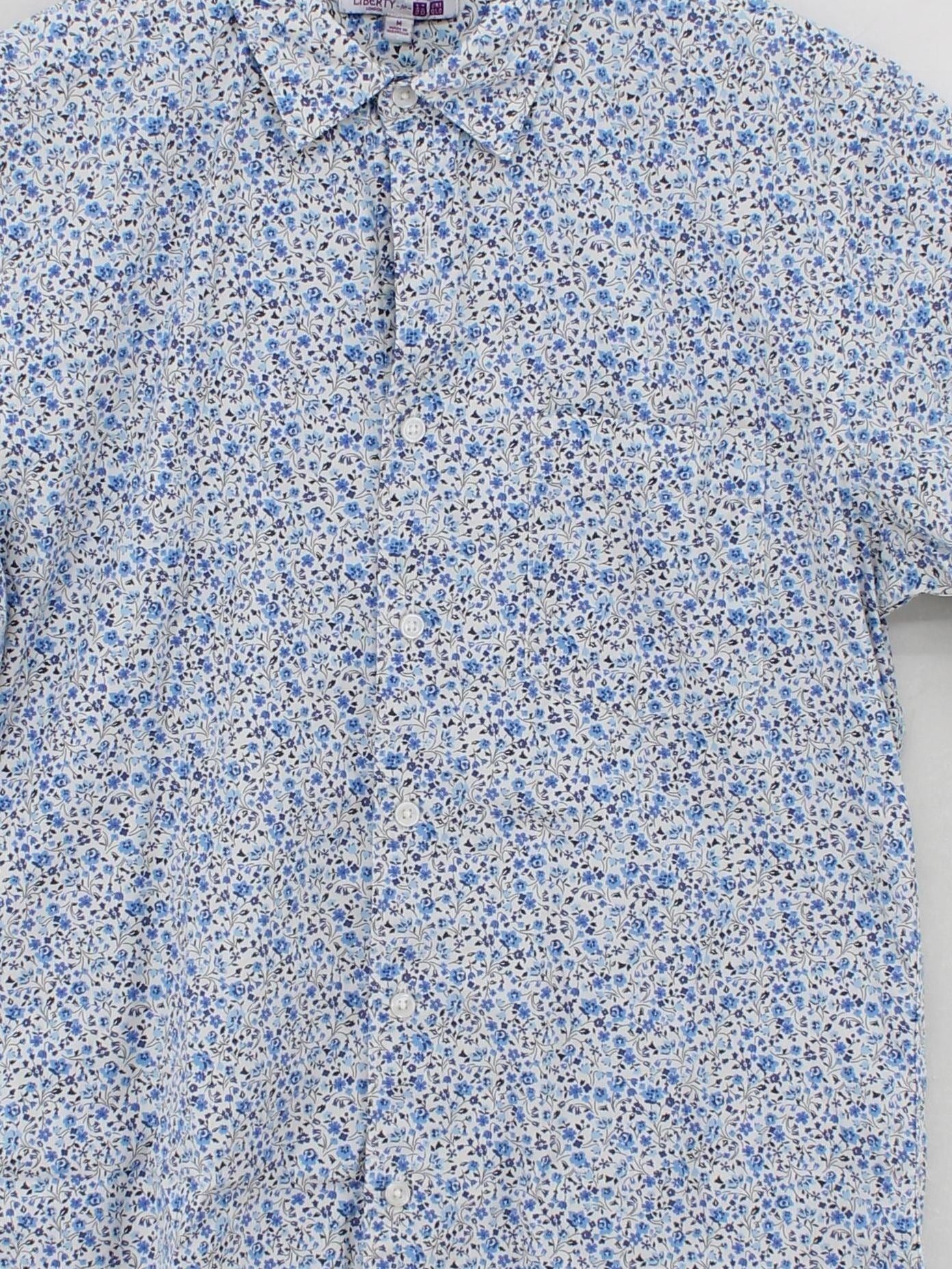Liberty London X Uniqlo Men's Shirt M White Floral 100% Cotton Basic - Image 3