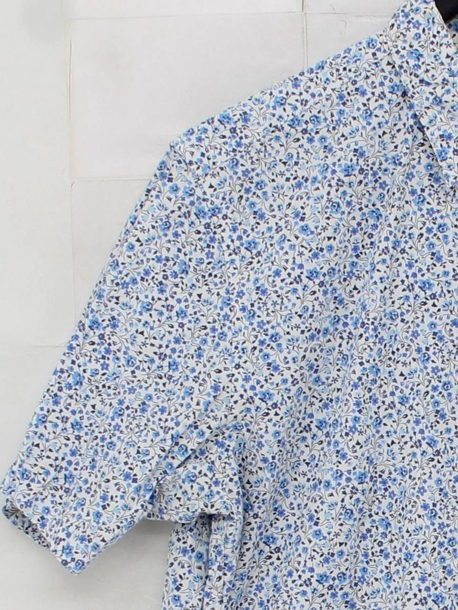 Liberty London X Uniqlo Men's Shirt M White Floral 100% Cotton Basic - Image 4