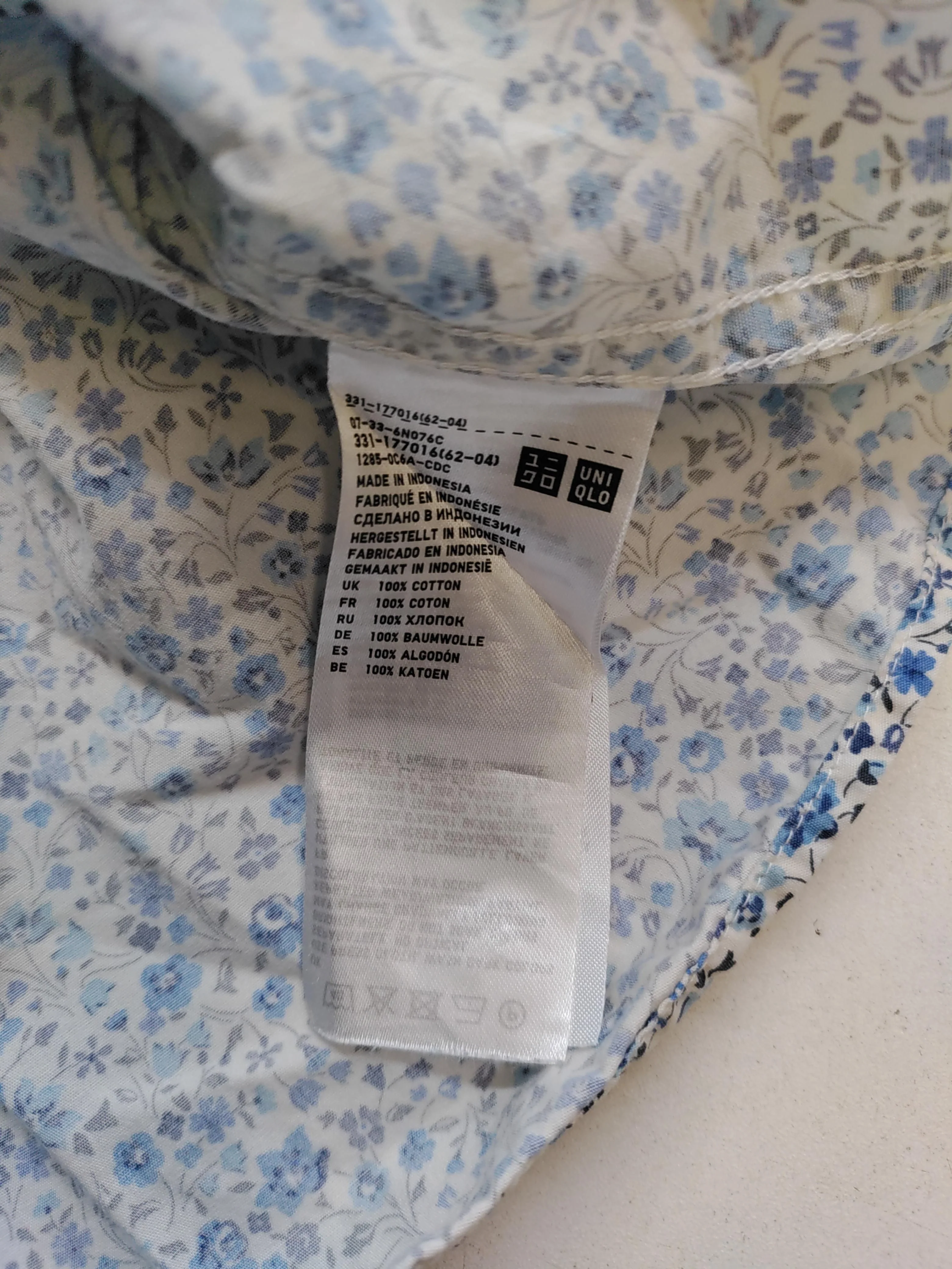 Liberty London X Uniqlo Men's Shirt M White Floral 100% Cotton Basic - Image 6