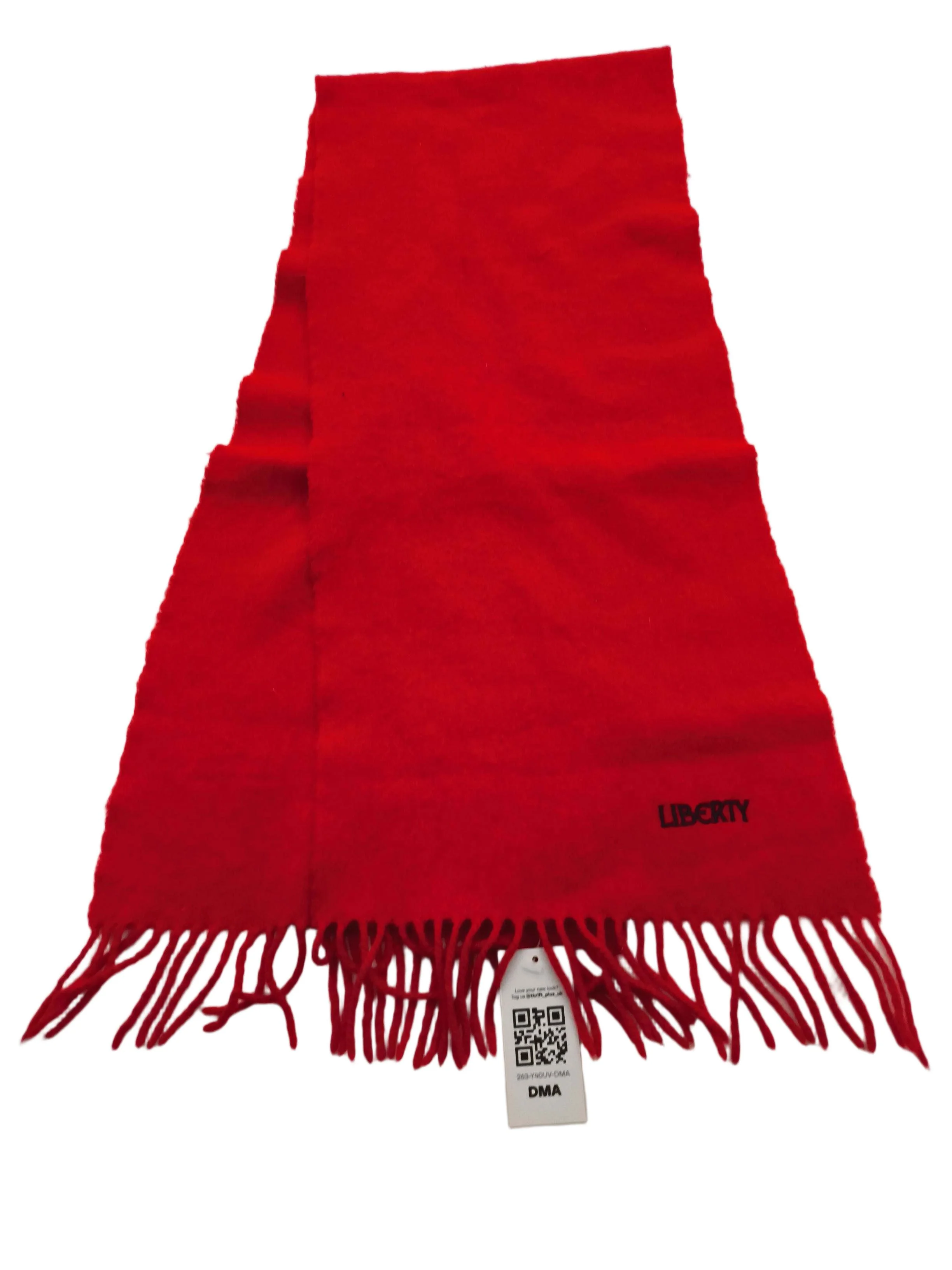 Liberty Men's Scarf Red 100% Wool Scarf