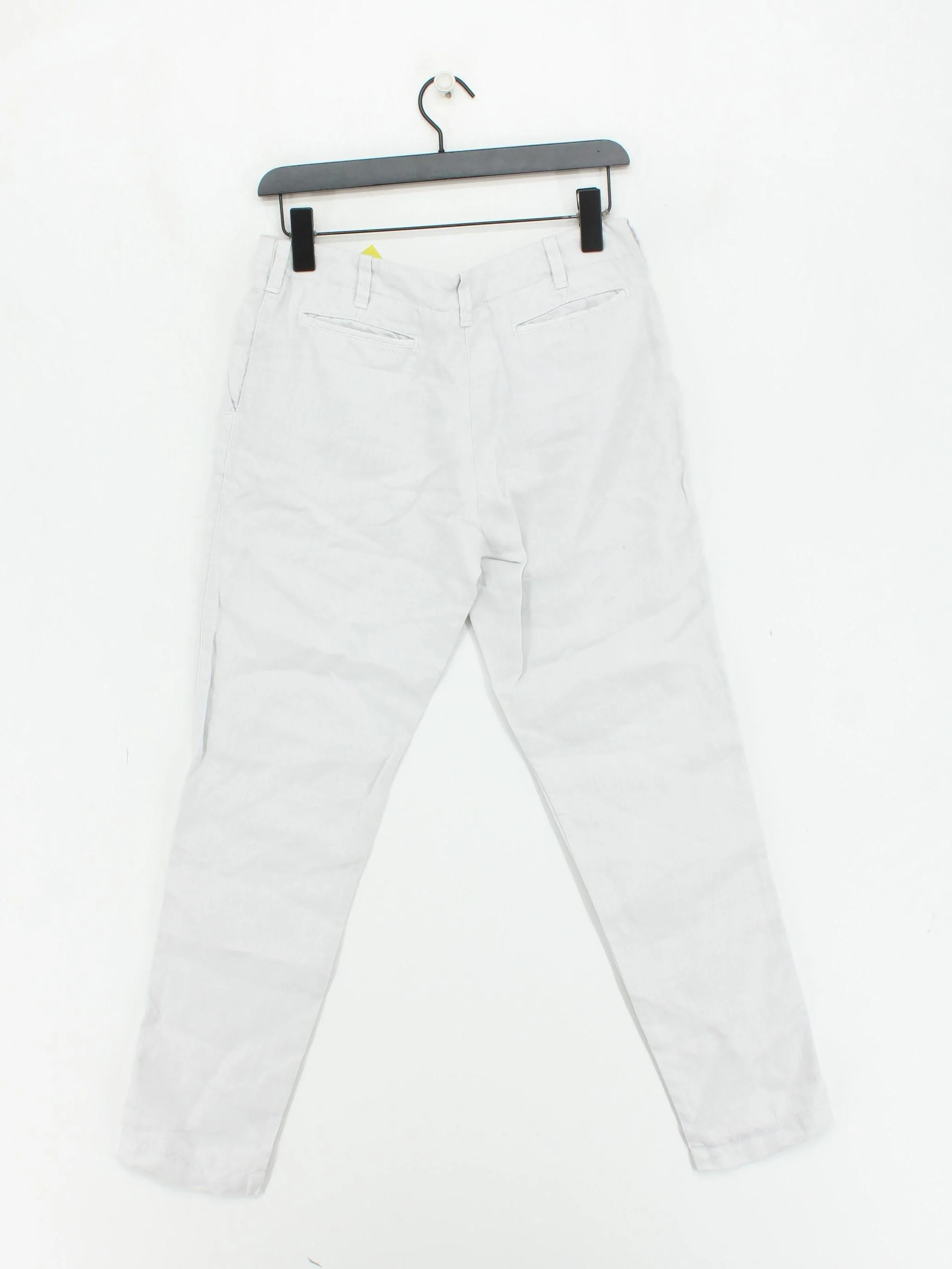LIDO Women's Trousers UK 10 Cream 100% Linen Tapered Chino - Image 2