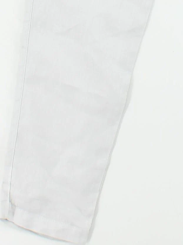 LIDO Women's Trousers UK 10 Cream 100% Linen Tapered Chino - Image 4
