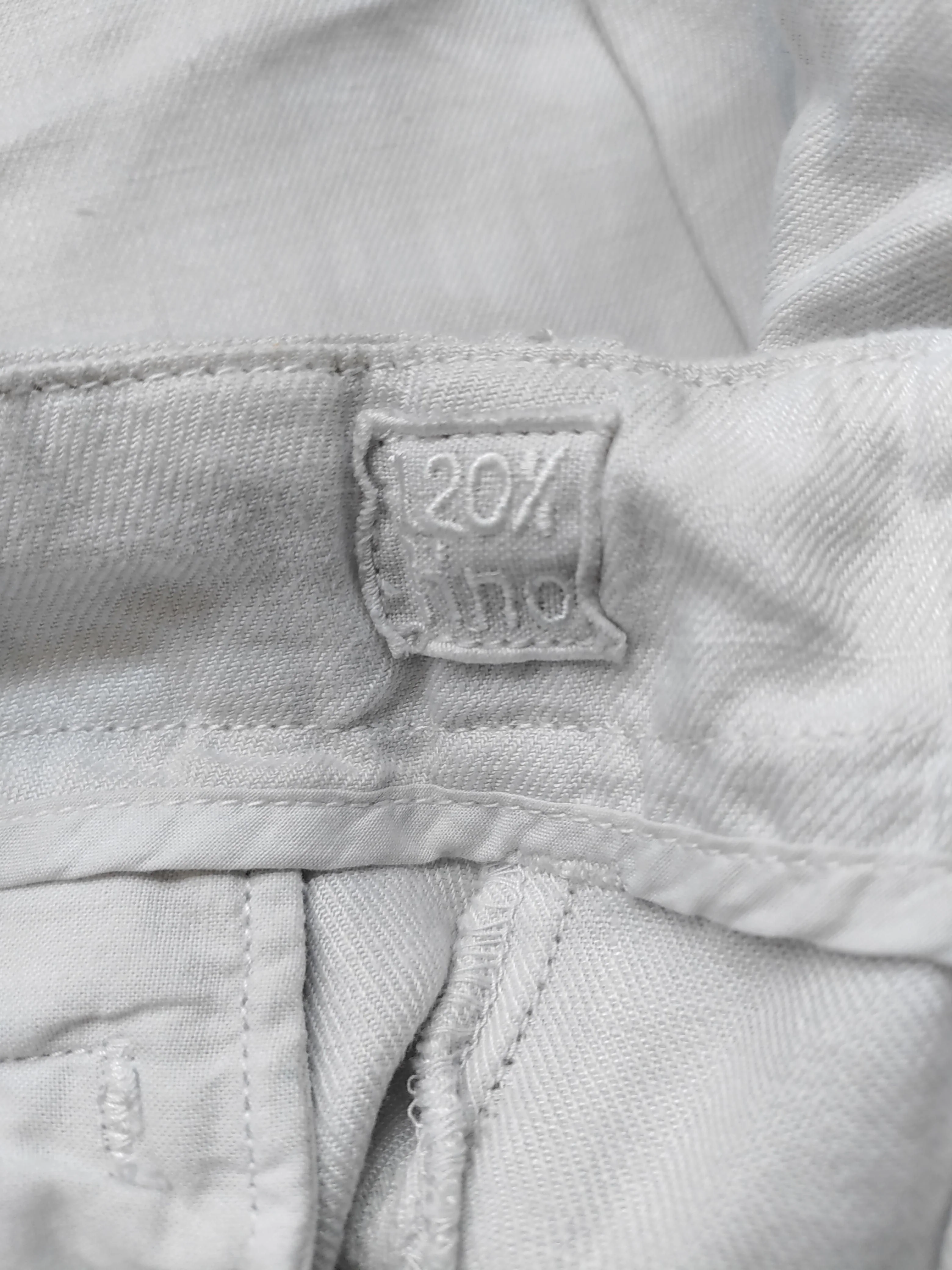 LIDO Women's Trousers UK 10 Cream 100% Linen Tapered Chino - Image 5
