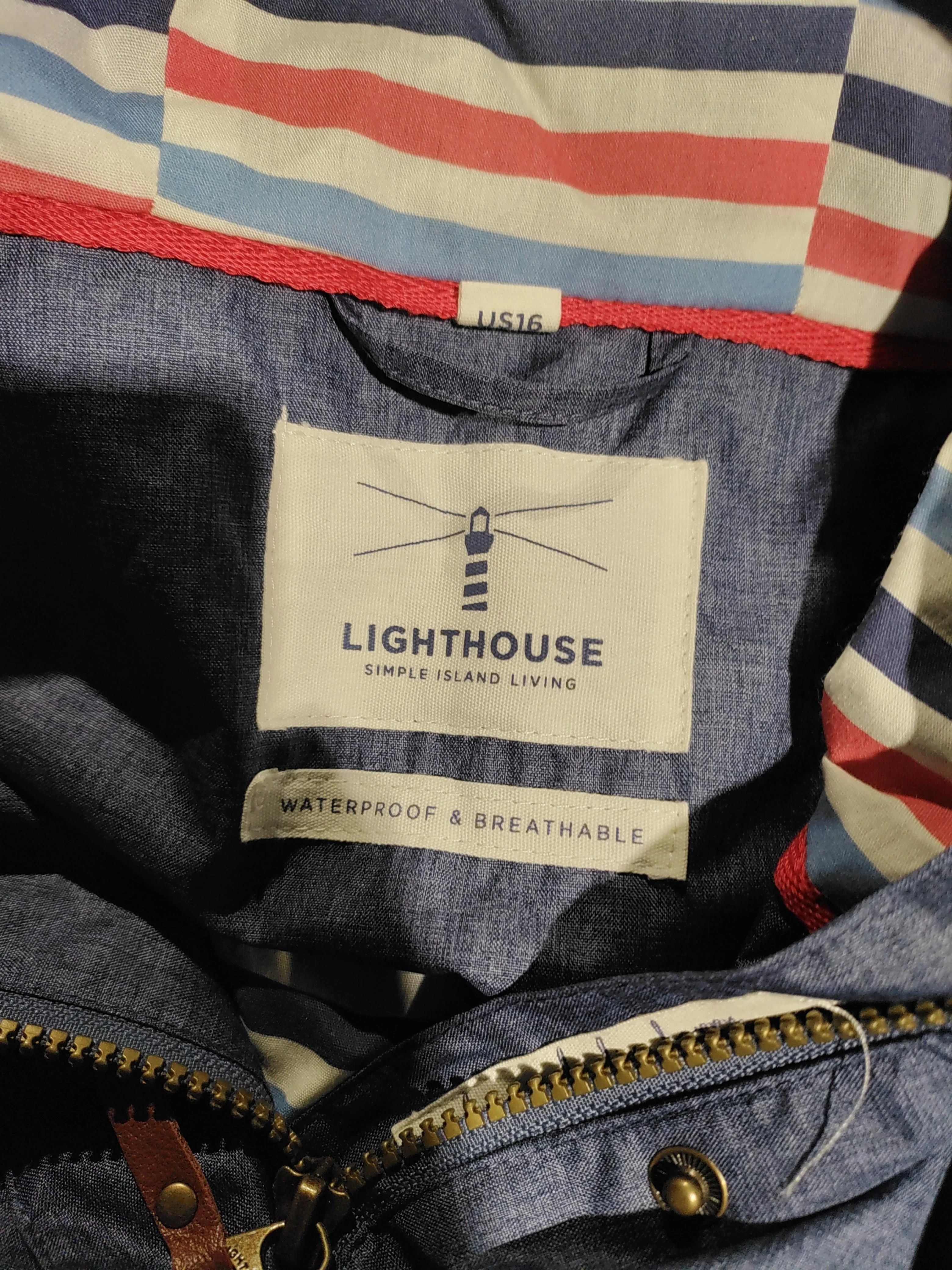 Lighthouse Rain Coat jacket blue - Image 5