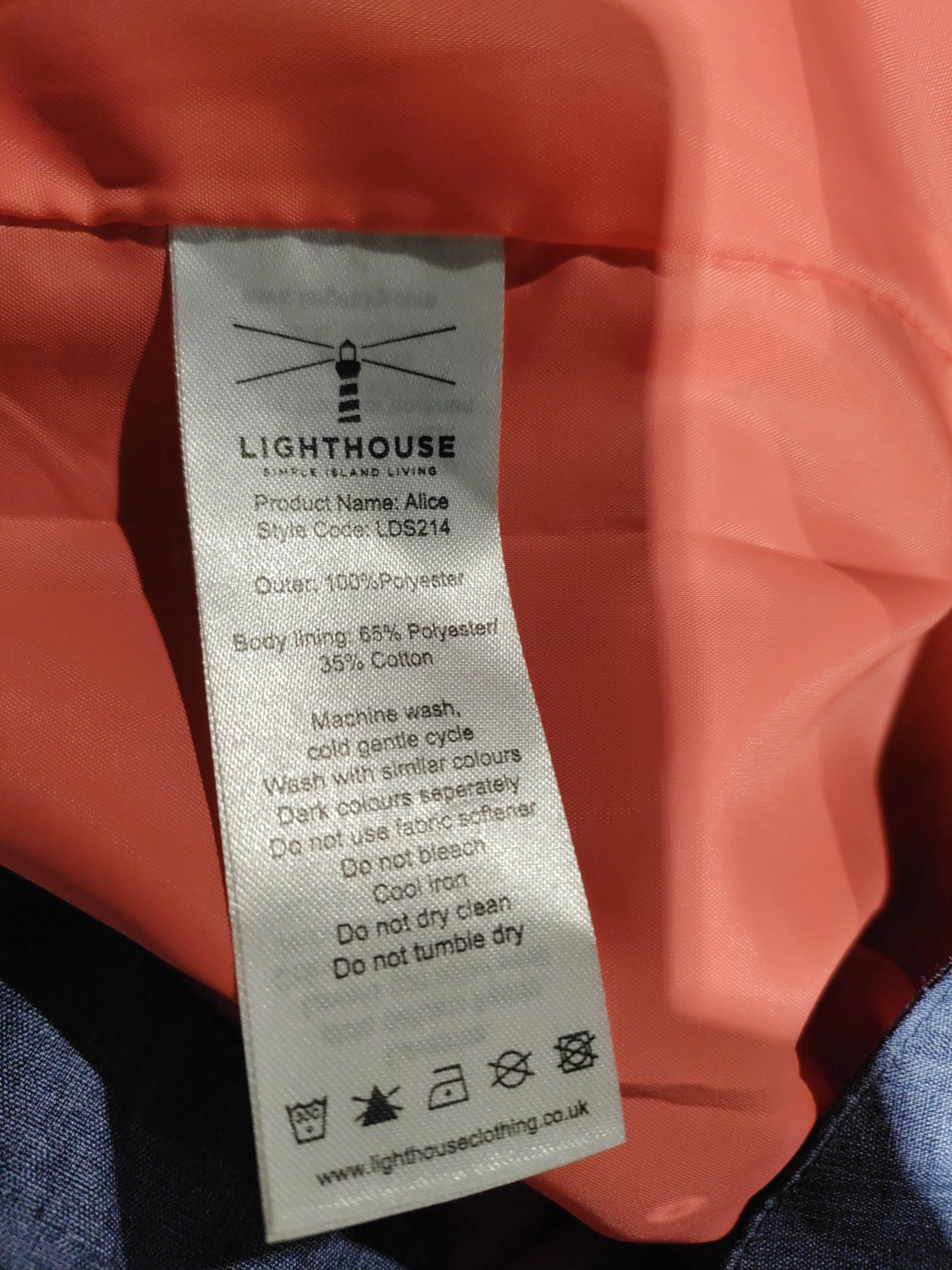 Lighthouse Rain Coat jacket blue - Image 6