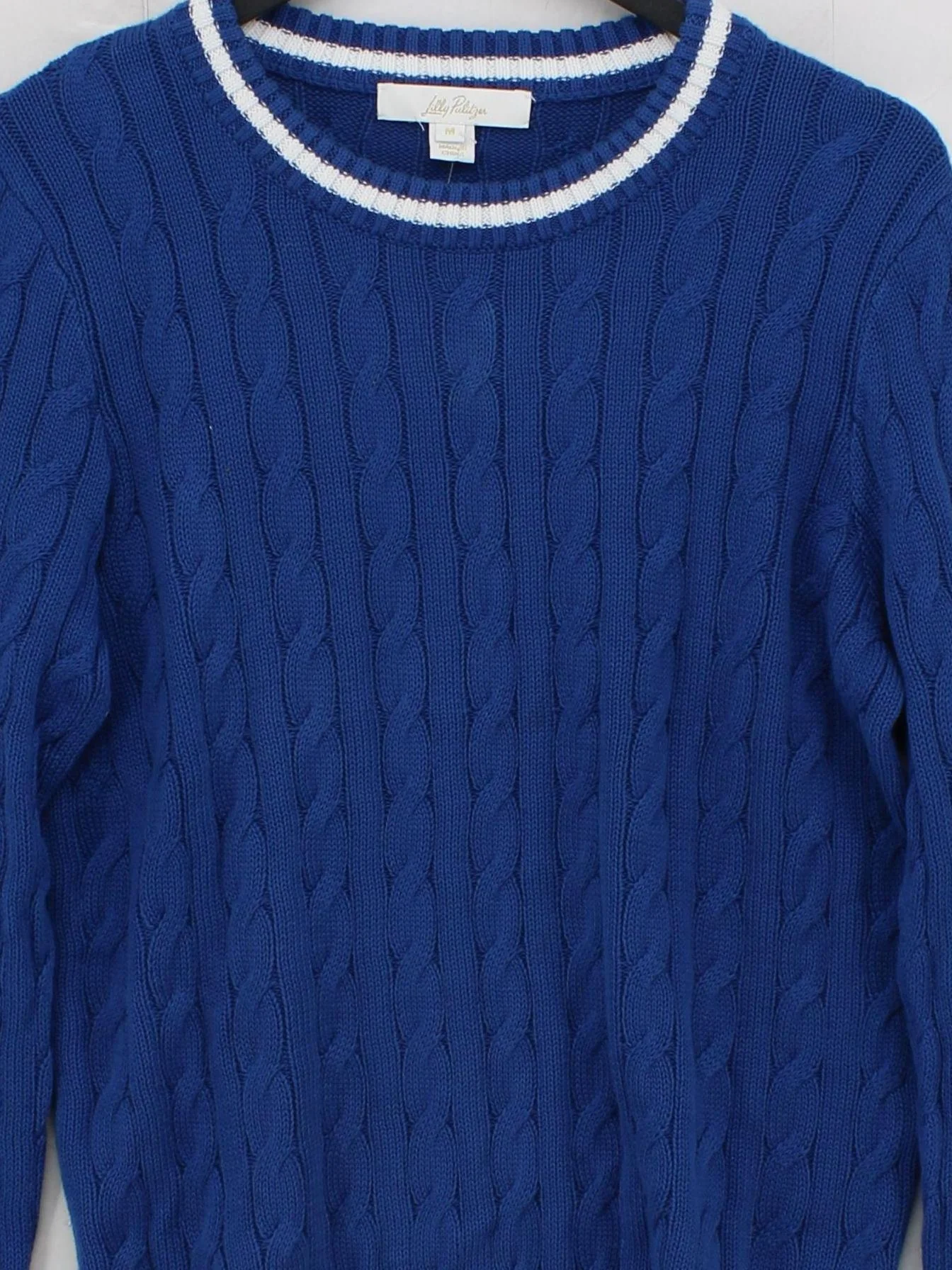 Lilly Pulitzer Women's Jumper M Blue 100% Cotton Crew Neck Pullover - Image 3