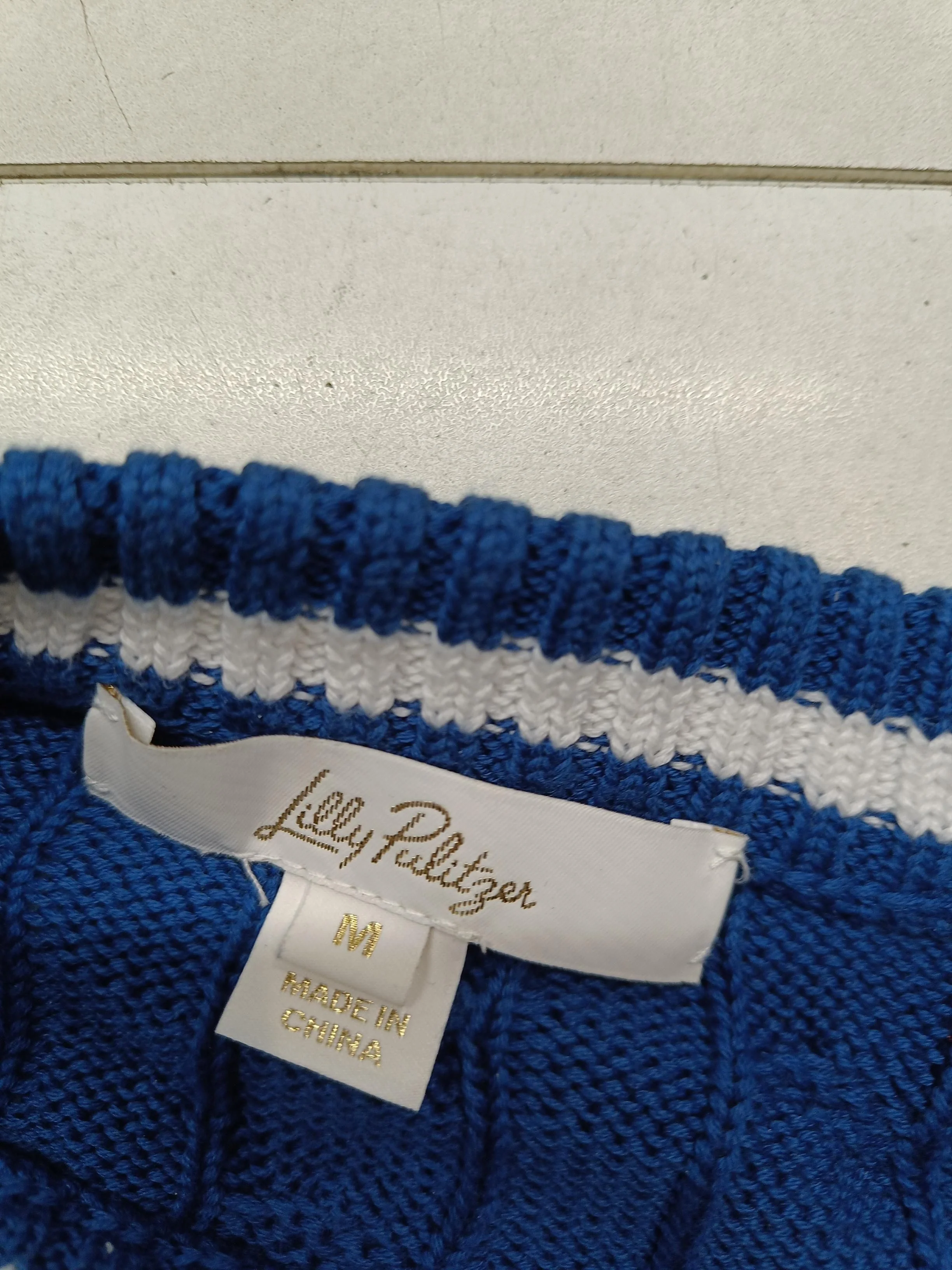 Lilly Pulitzer Women's Jumper M Blue 100% Cotton Crew Neck Pullover - Image 5