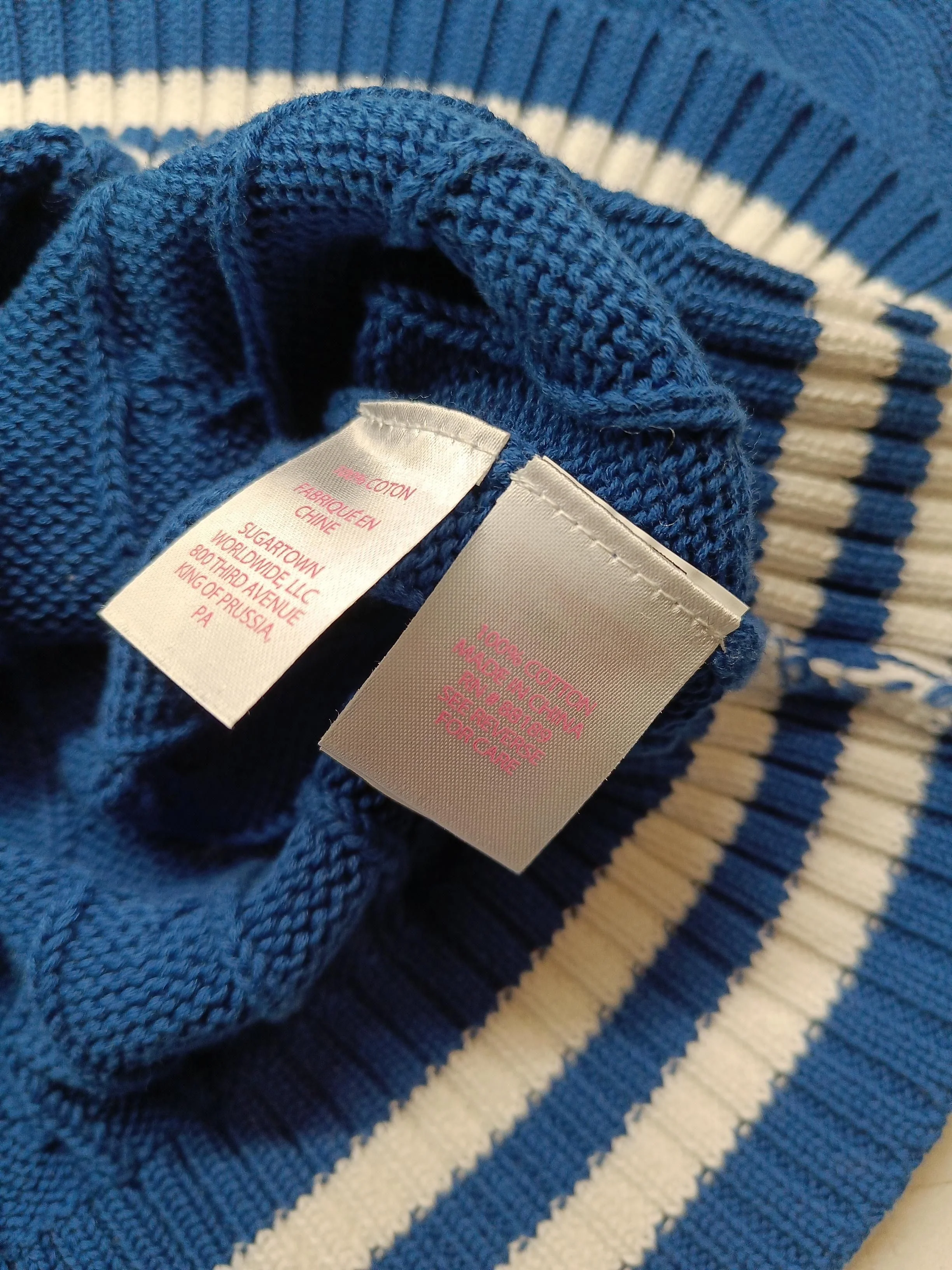 Lilly Pulitzer Women's Jumper M Blue 100% Cotton Crew Neck Pullover - Image 6