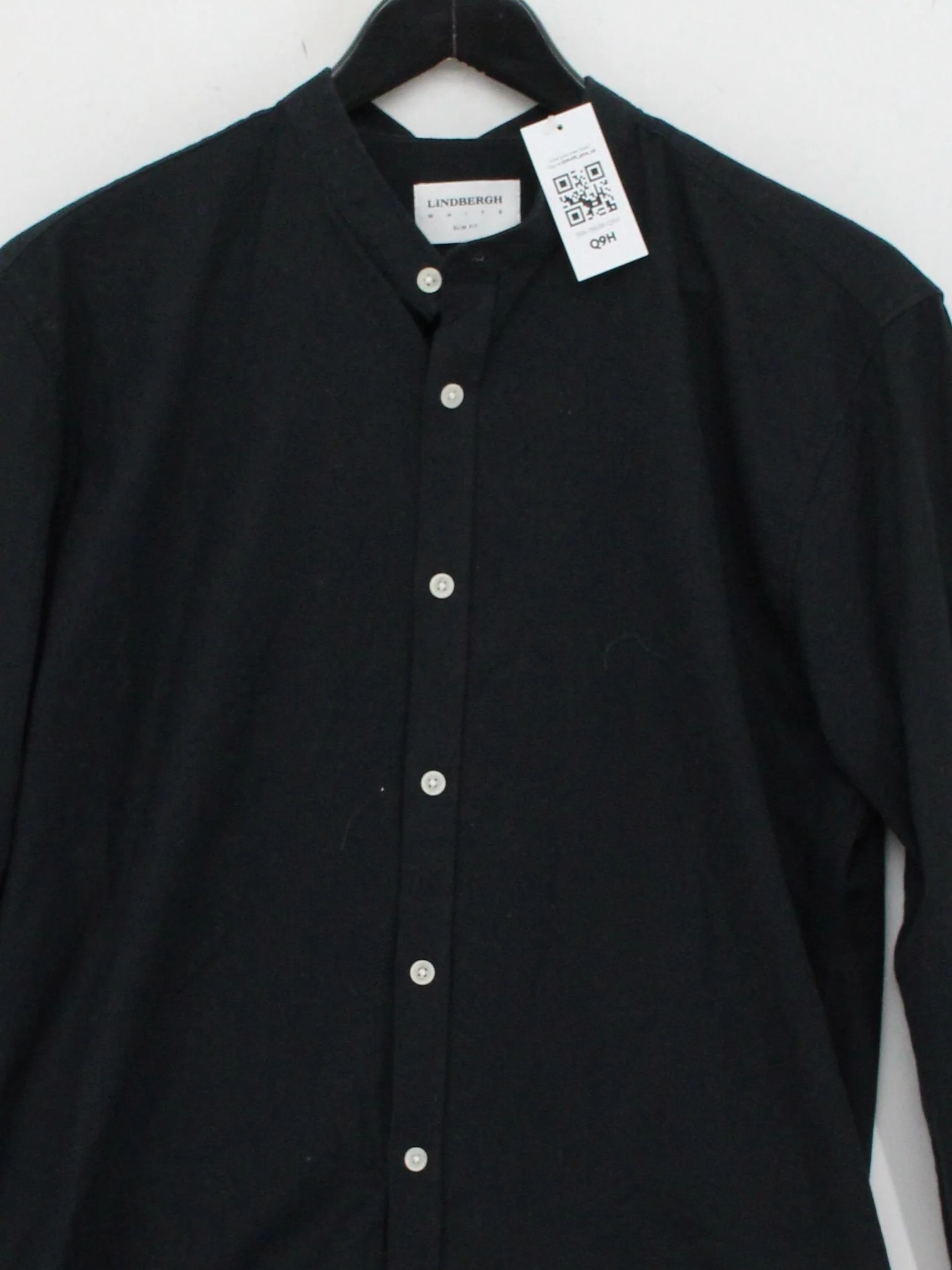 Lindbergh Men's Shirt M Black Cotton with Elastane Basic - Image 3