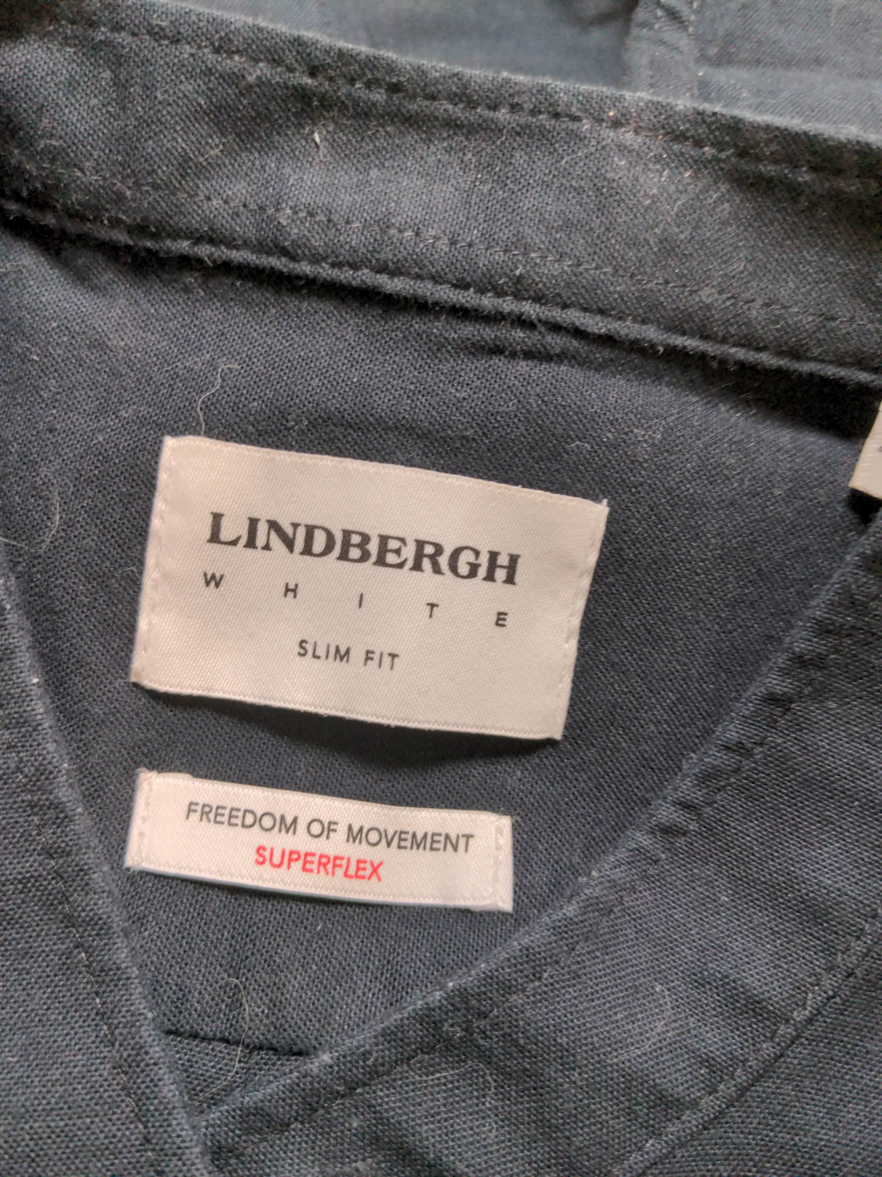 Lindbergh Men's Shirt M Black Cotton with Elastane Basic - Image 5