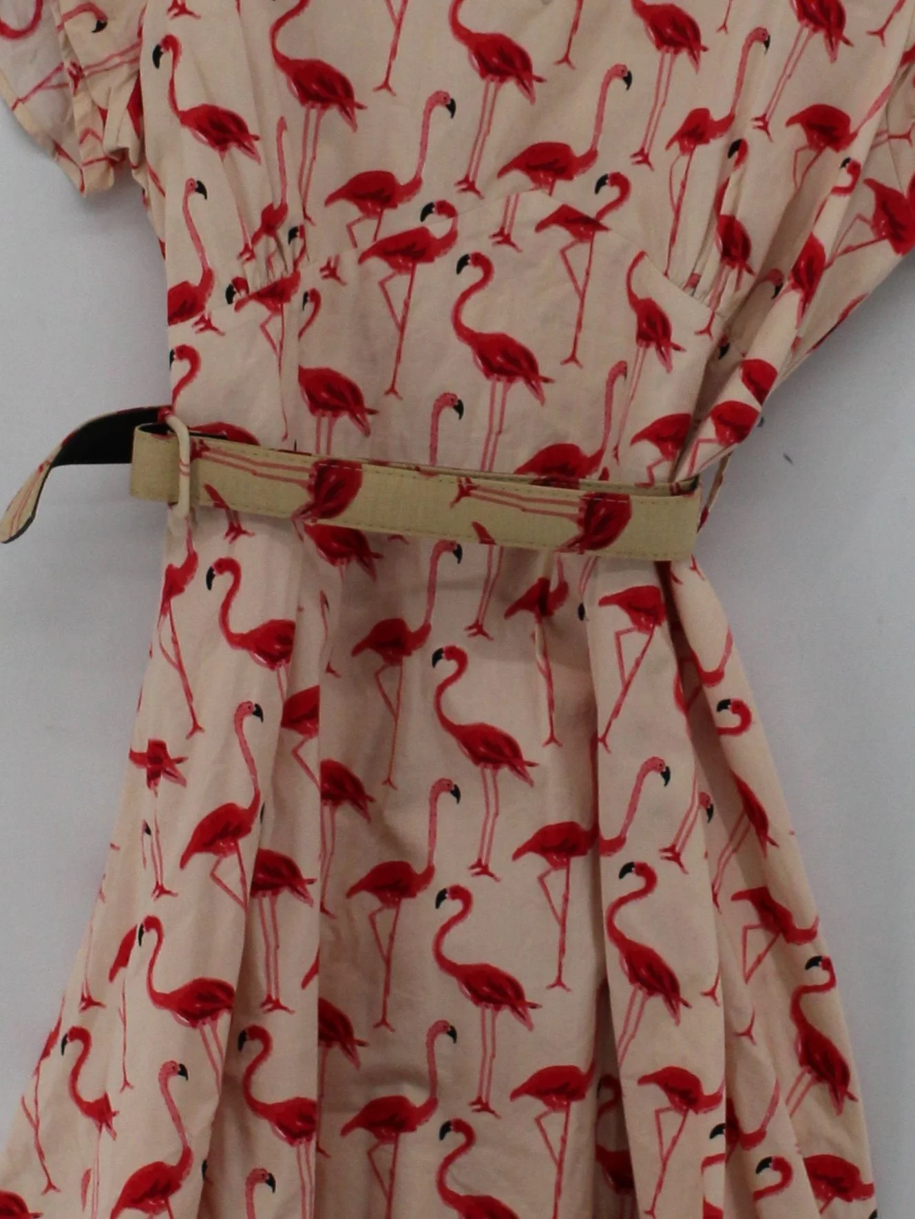 Lindy Bop A-Line Mini Dress UK16 in Cream - Image 3