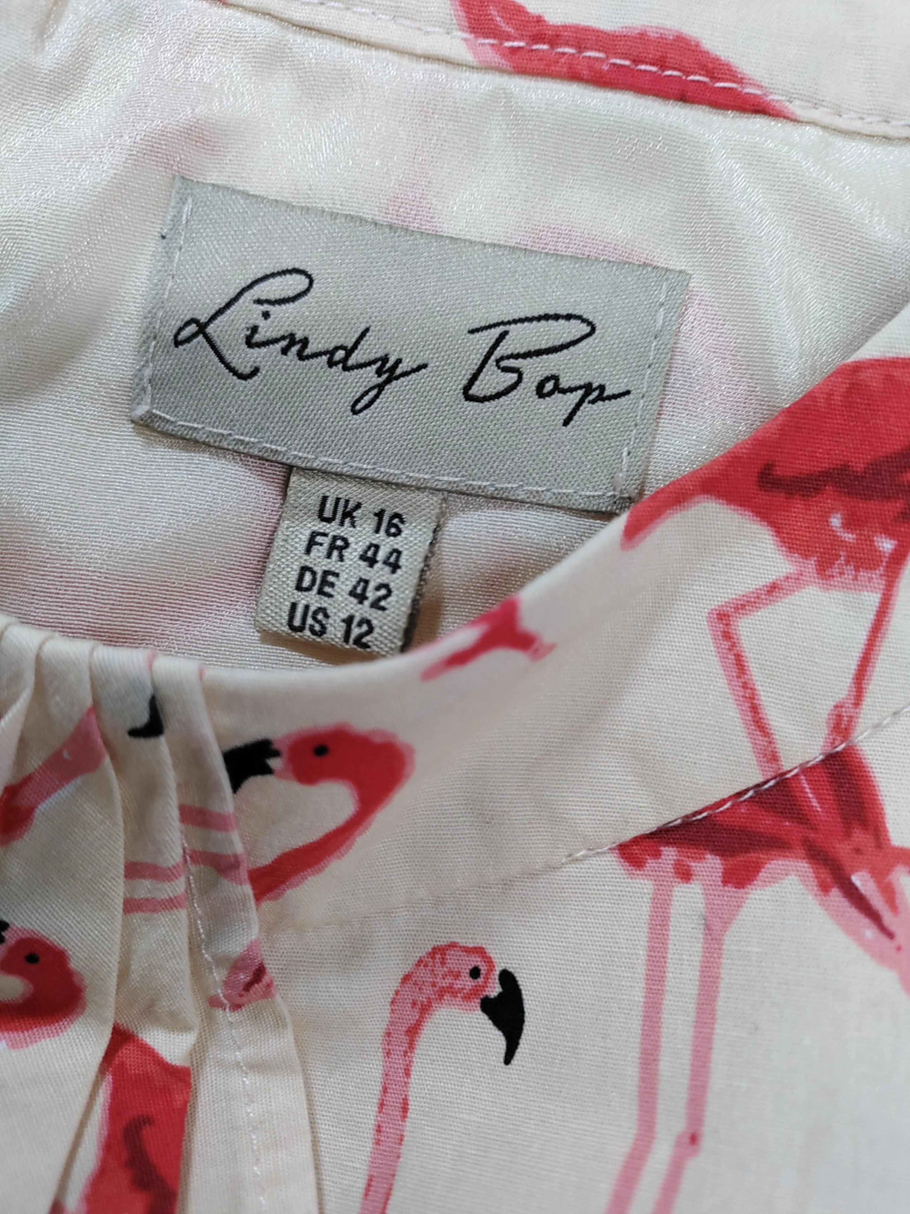 Lindy Bop A-Line Mini Dress UK16 in Cream - Image 5