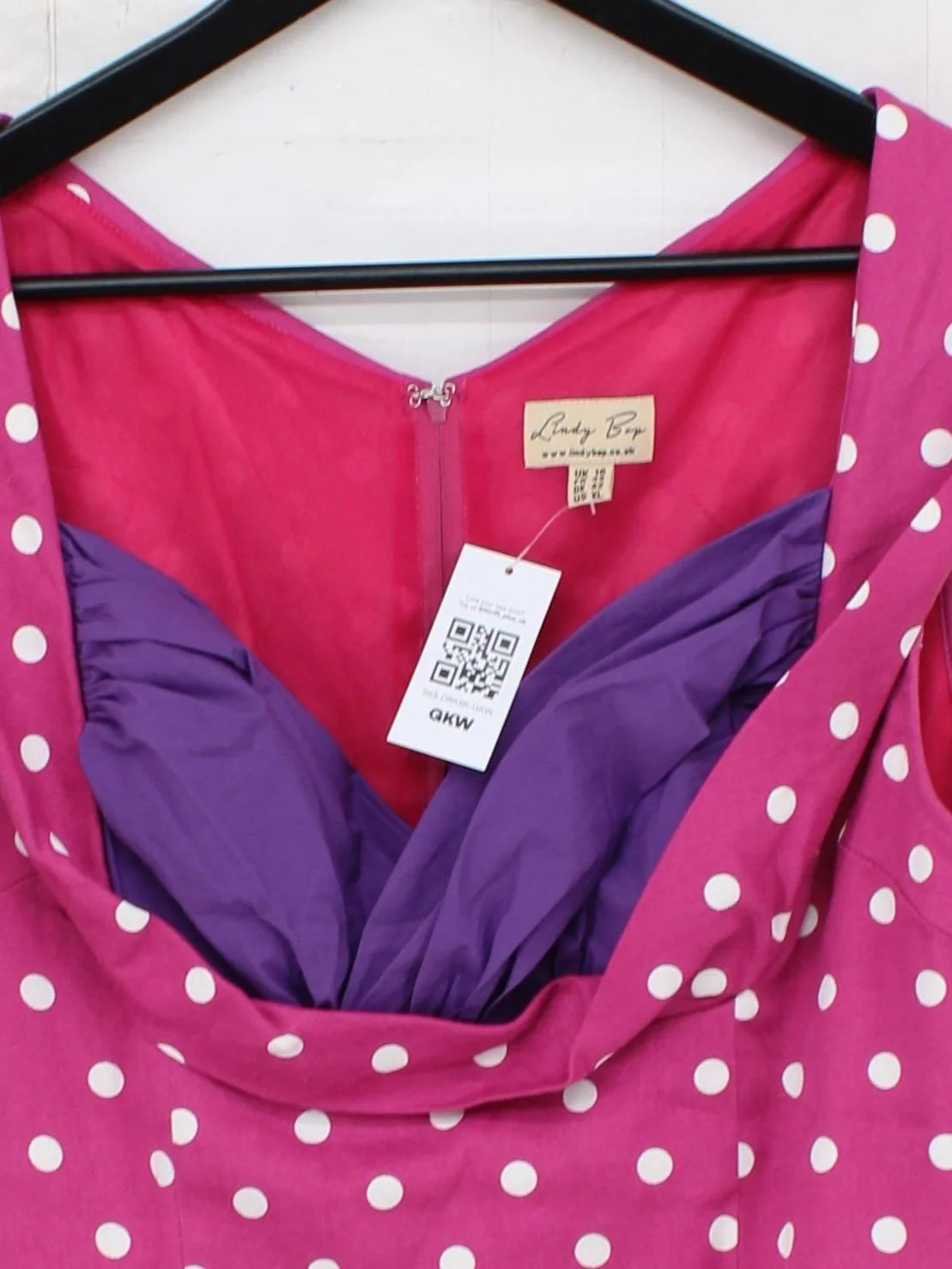 Lindy Bop Bodycon Midi Dress UK16 in Pink - Image 3