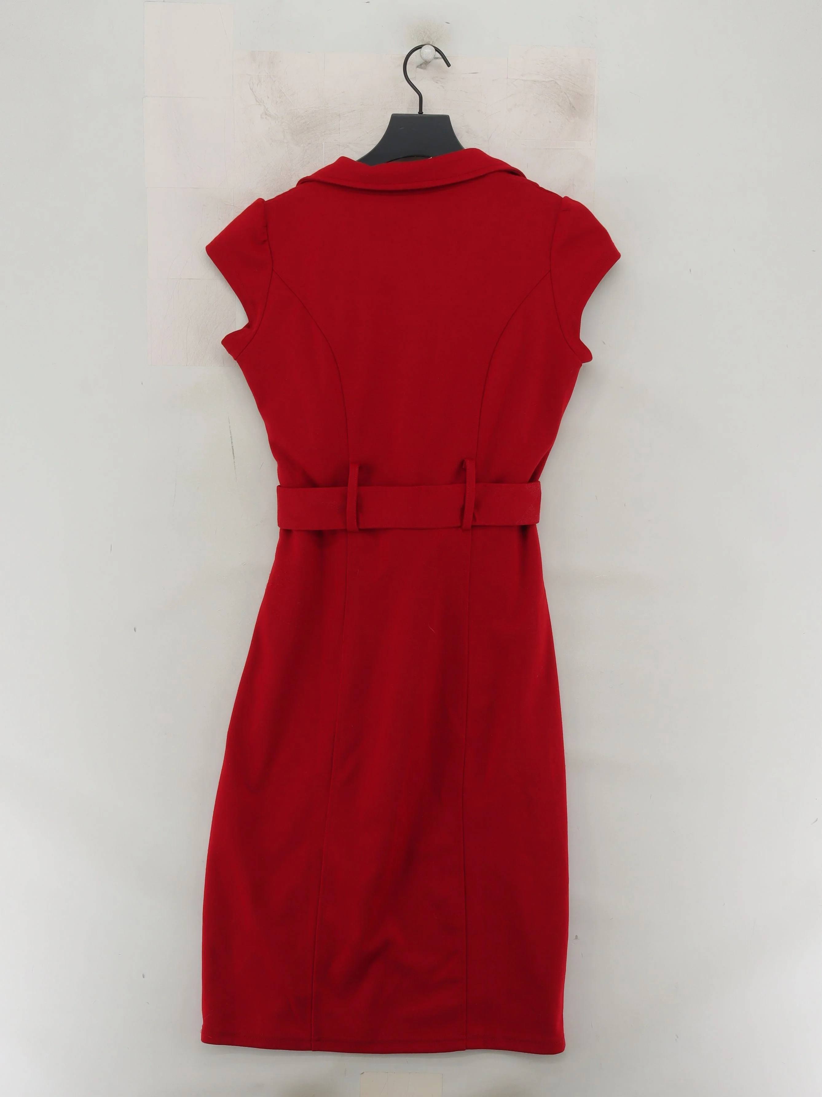 Lindy Bop Shirt Midi Dress UK12 in Red - Image 2