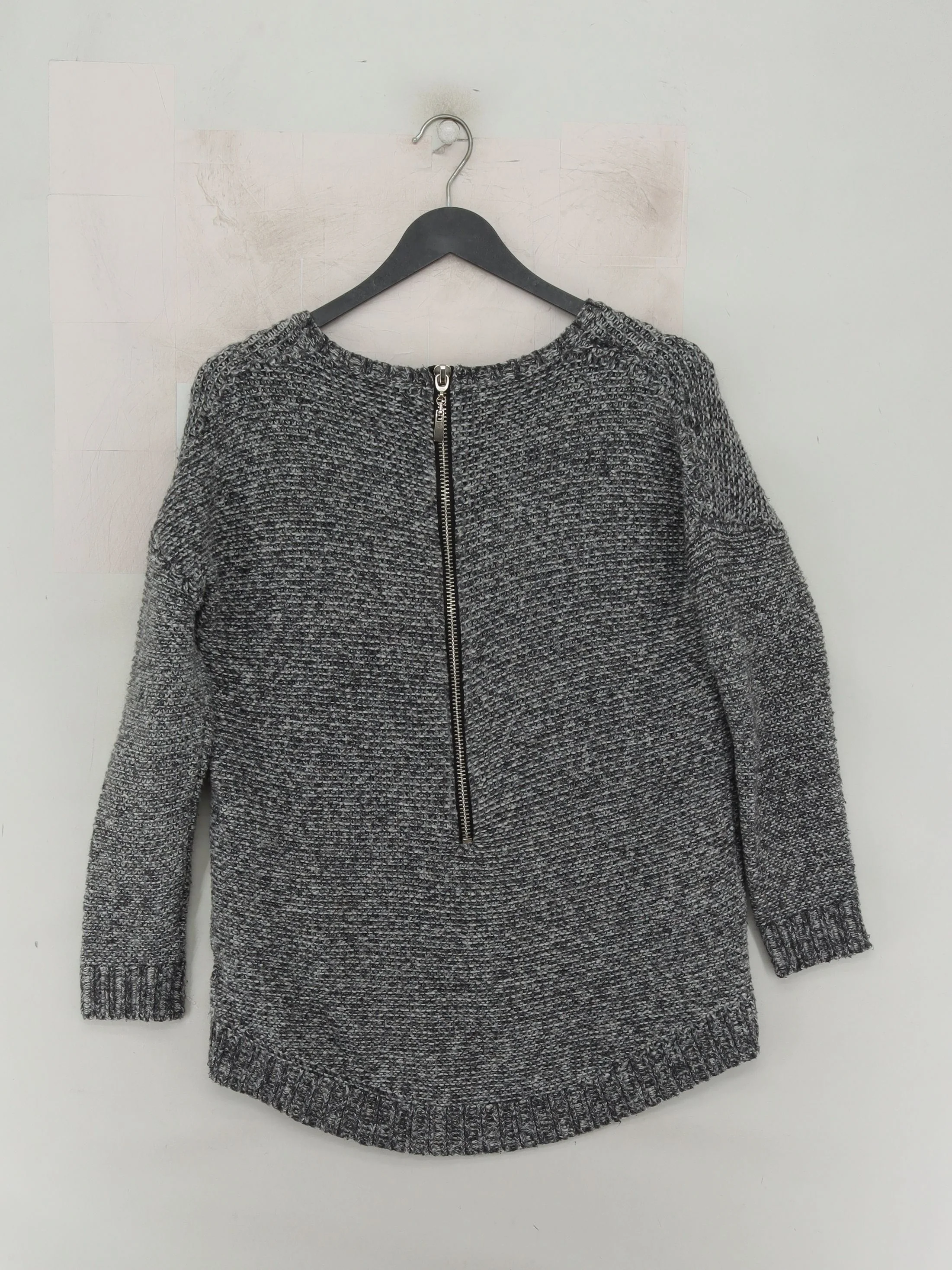 Line. Women's Jumper S Grey Acrylic with Nylon, Cotton, Wool Round Neck Pullover - Image 2
