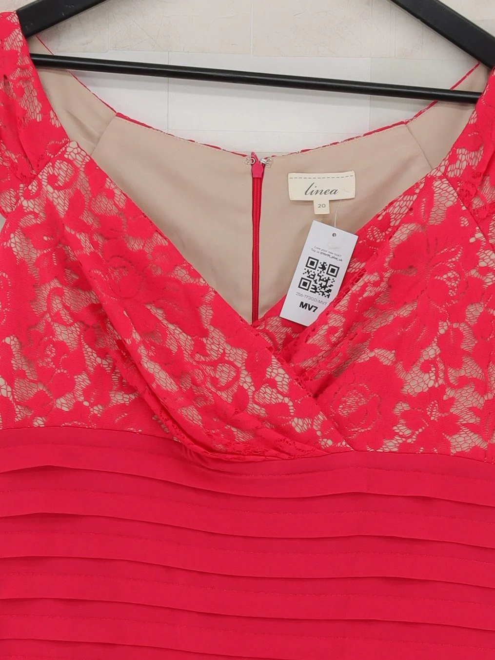 Linea Bodycon Mini Dress UK20 in Red - Image 3