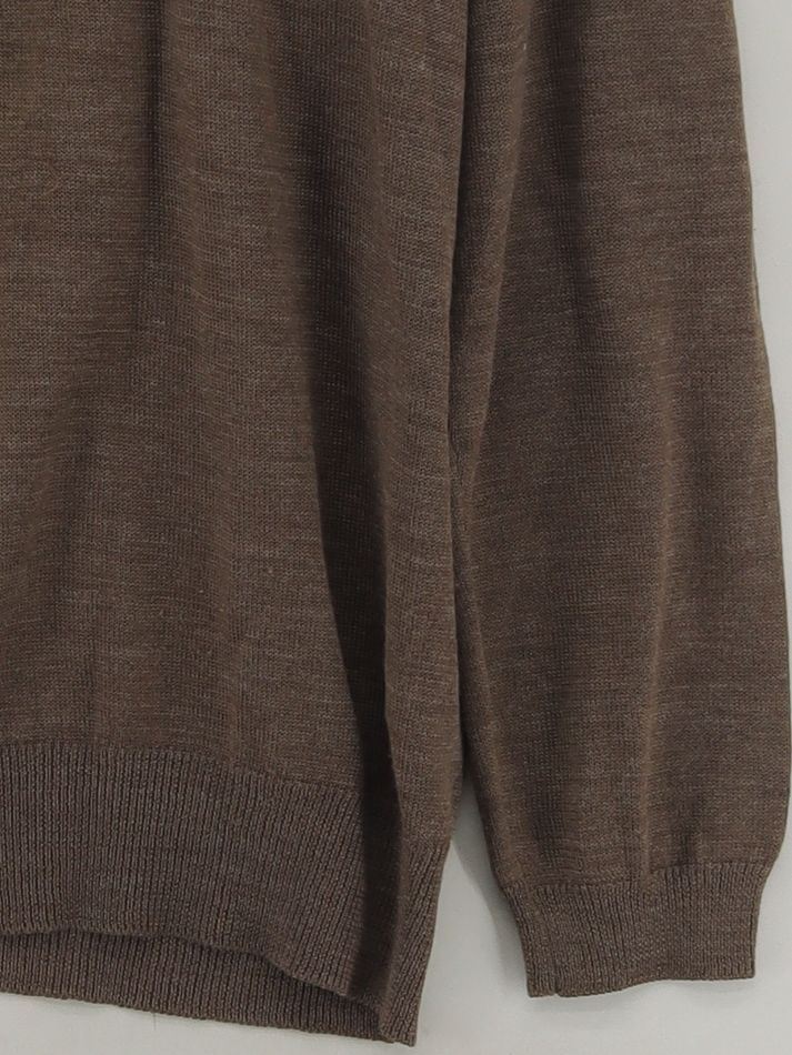 Linea Men's Jumper M Brown 100% Wool Round Neck Pullover - Image 4