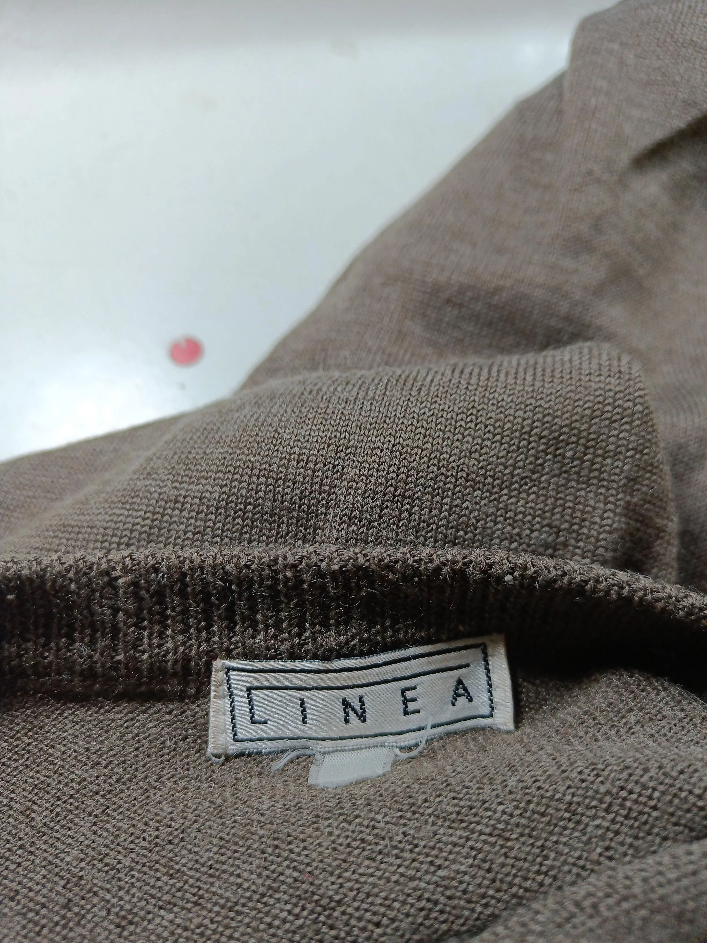 Linea Men's Jumper M Brown 100% Wool Round Neck Pullover - Image 6
