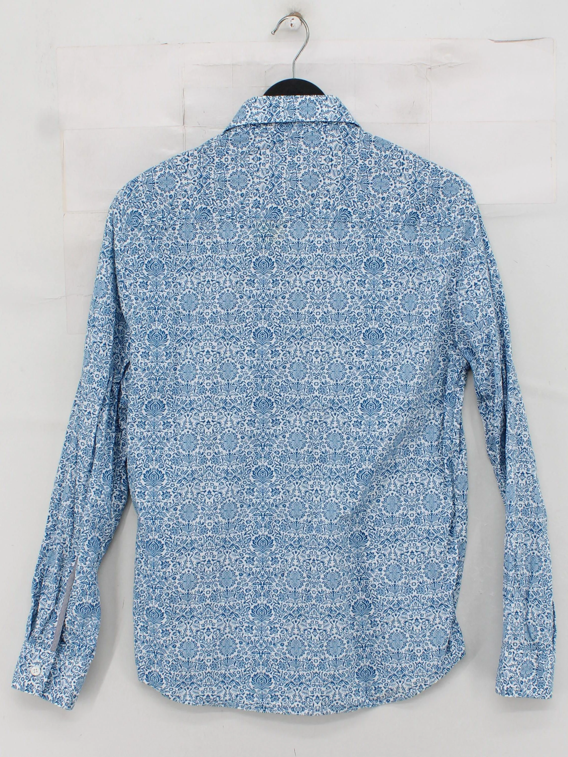 Linea Men's Shirt S Blue Floral 100% Cotton Basic - Image 2