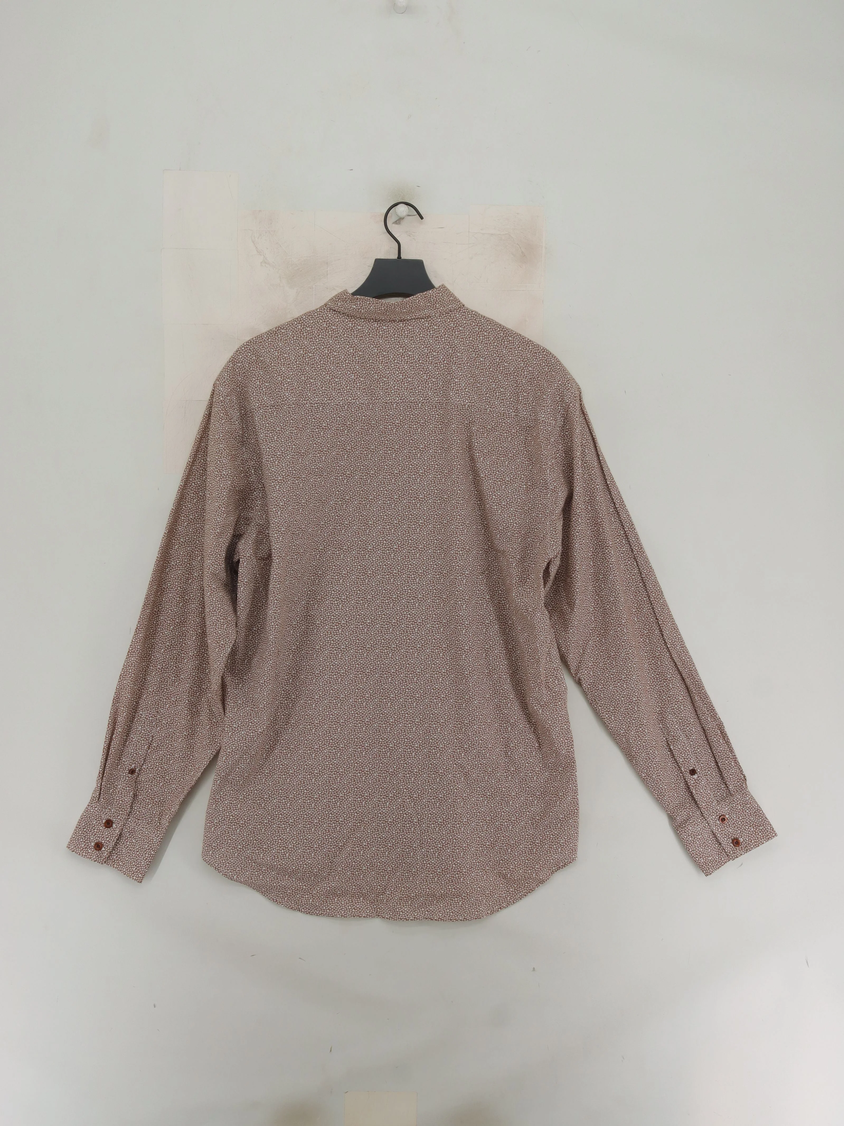 Linea Men's Shirt XL Brown Geometric 100% Cotton Basic - Image 2