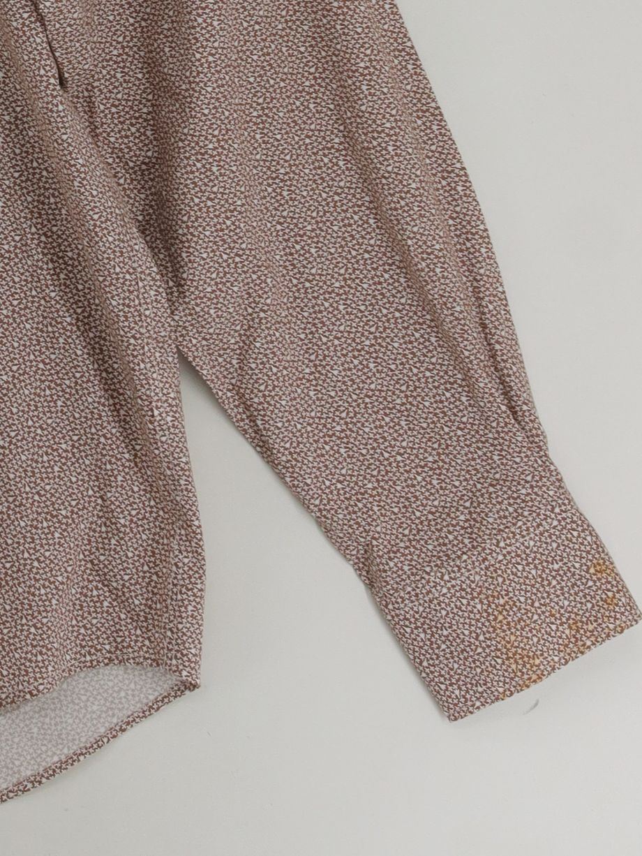 Linea Men's Shirt XL Brown Geometric 100% Cotton Basic - Image 4