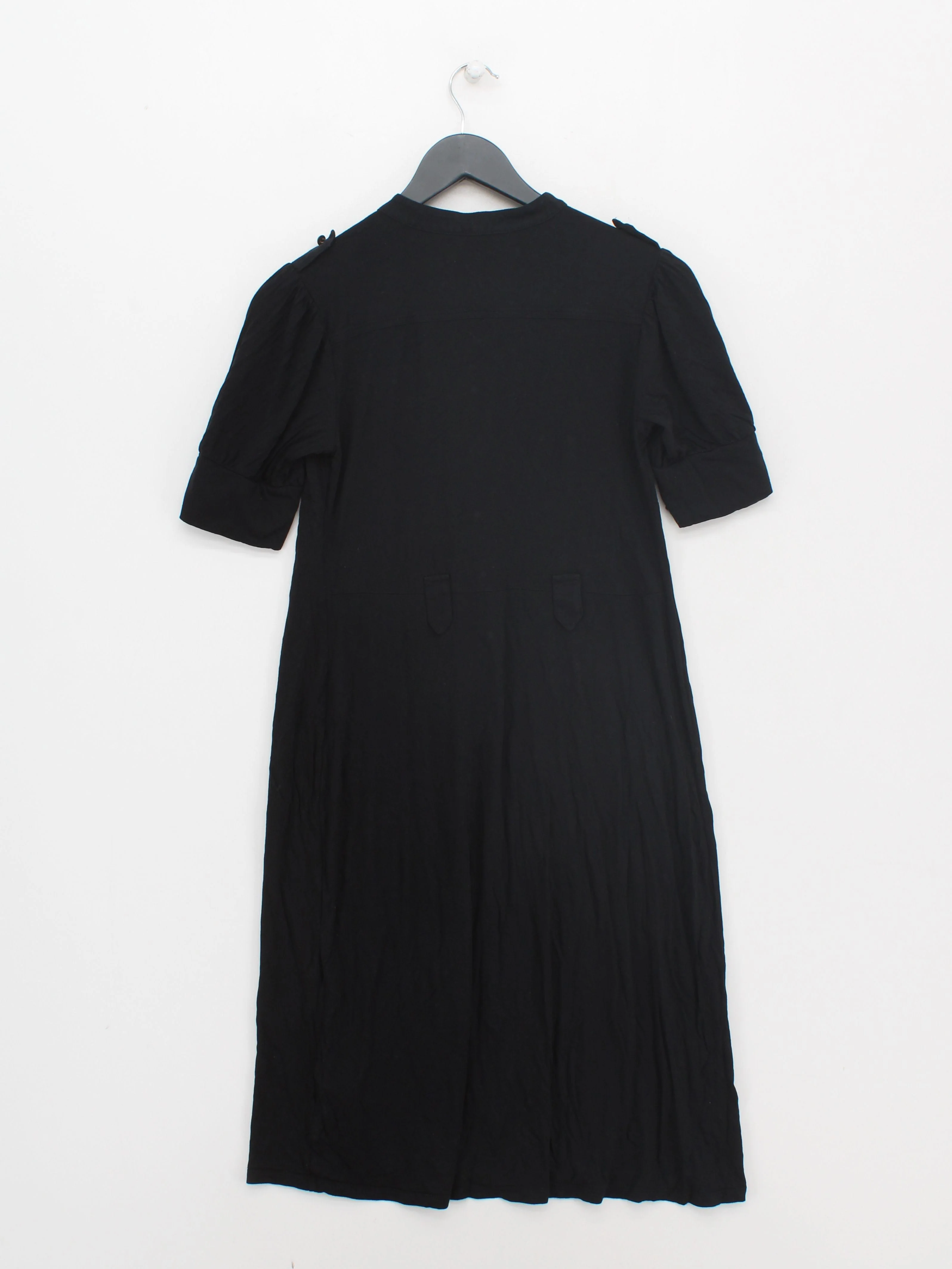 Linea Shirt Midi Dress UK12 in Black - Image 2