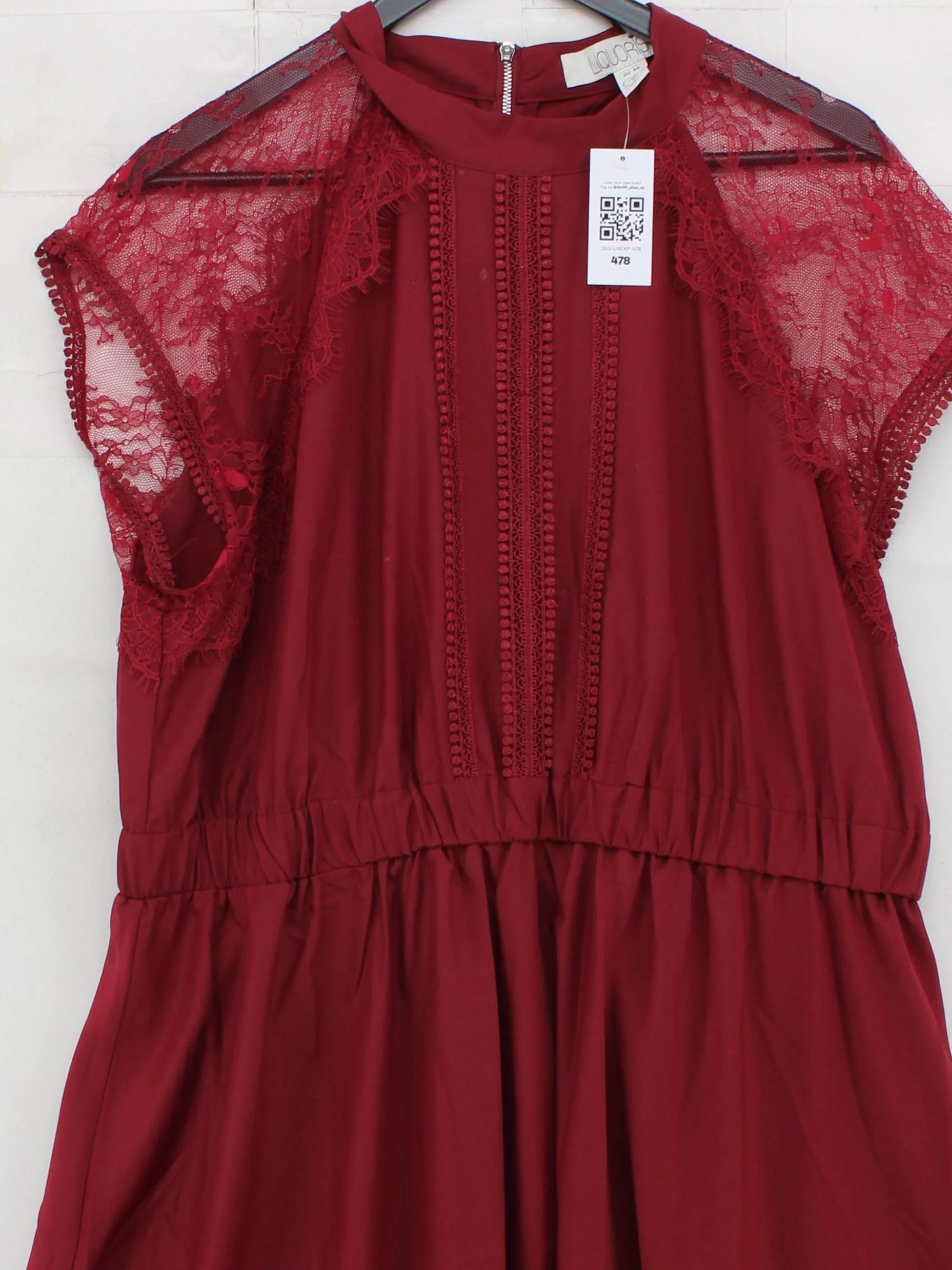 liquorish A-Line Midi Dress UK20 in Red - Image 3