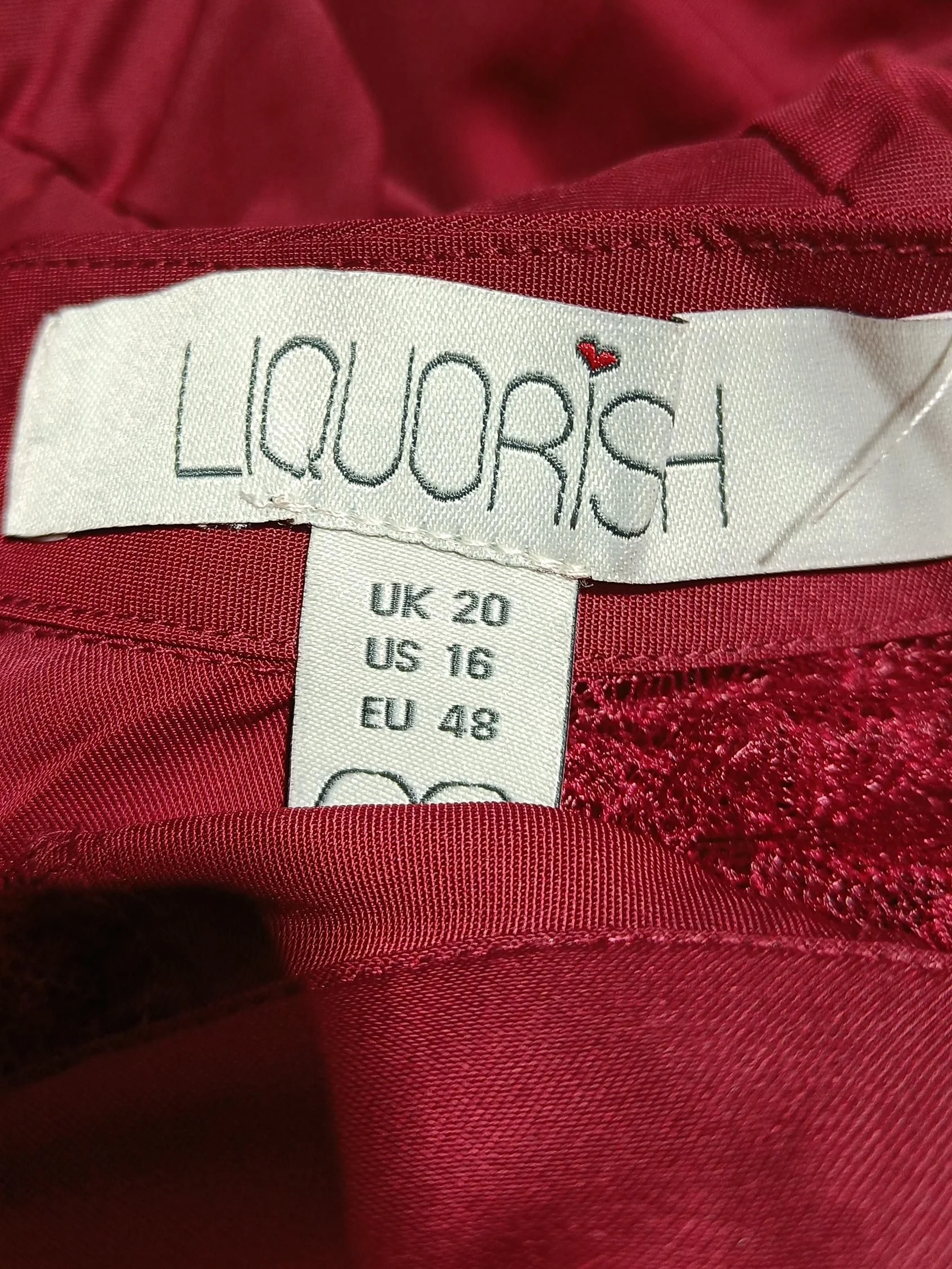 liquorish A-Line Midi Dress UK20 in Red - Image 6