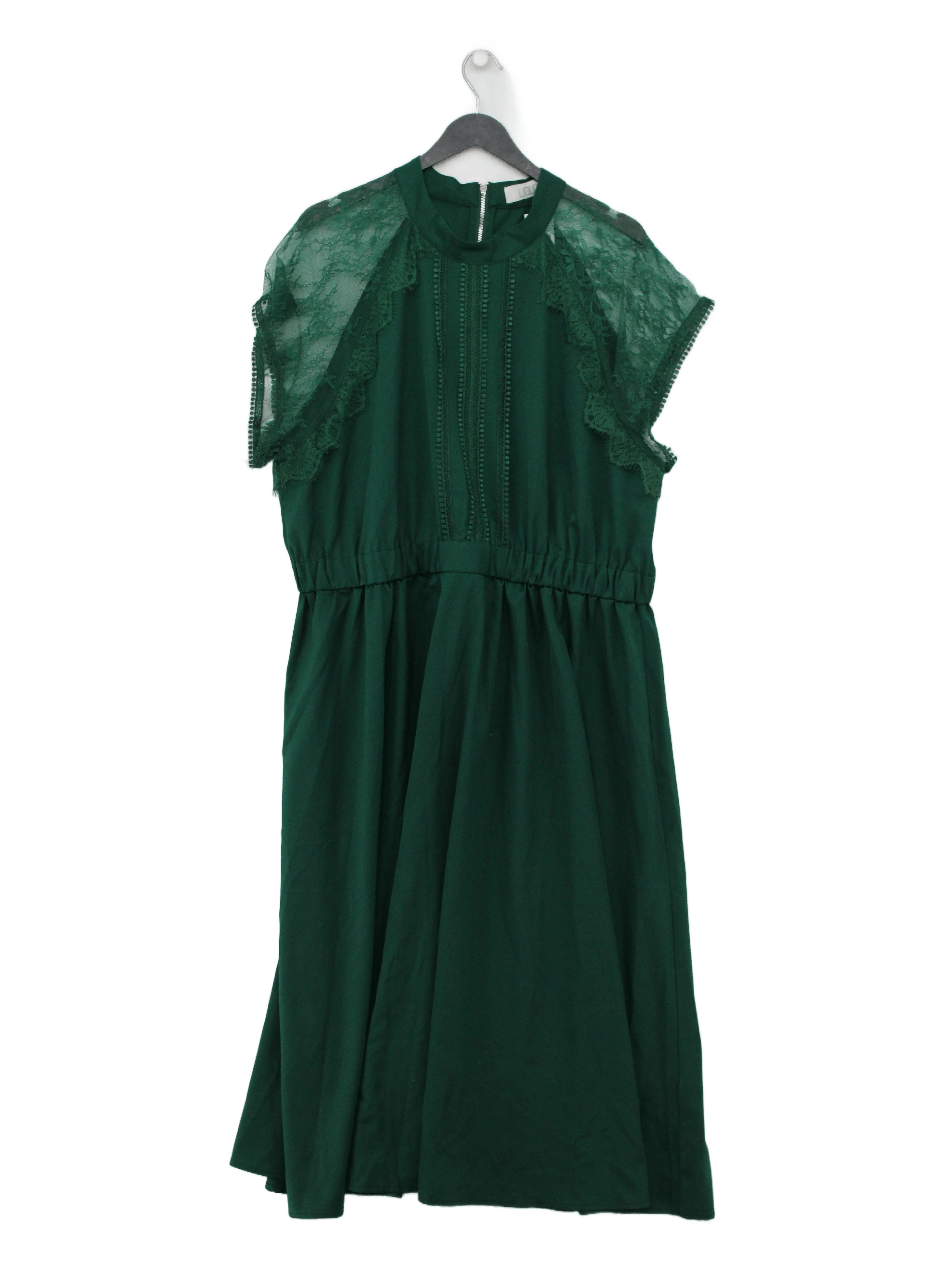 liquorish Shirt Midi Dress L in Green