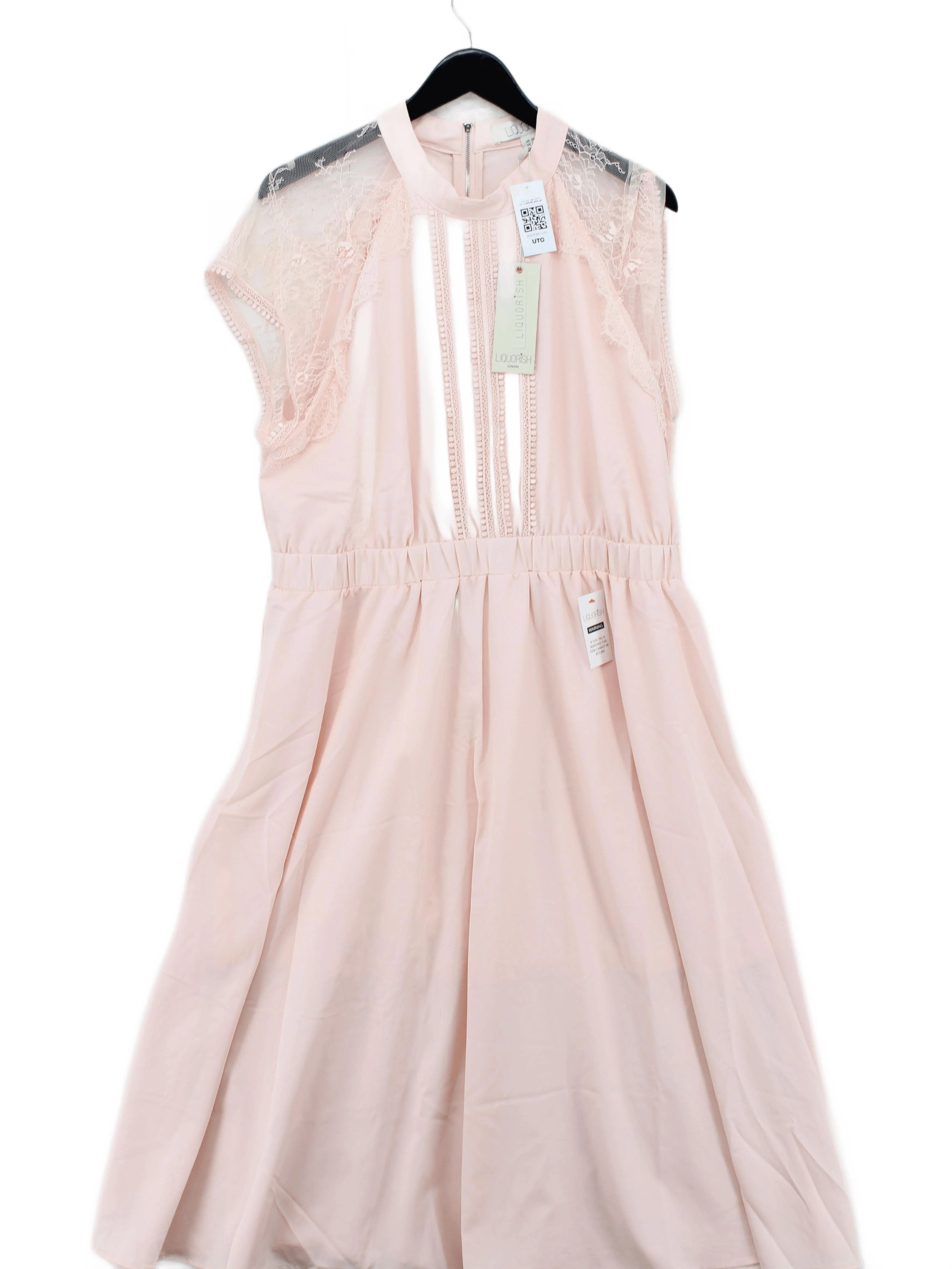 liquorish Skater Maxi Dress UK20 in Pink