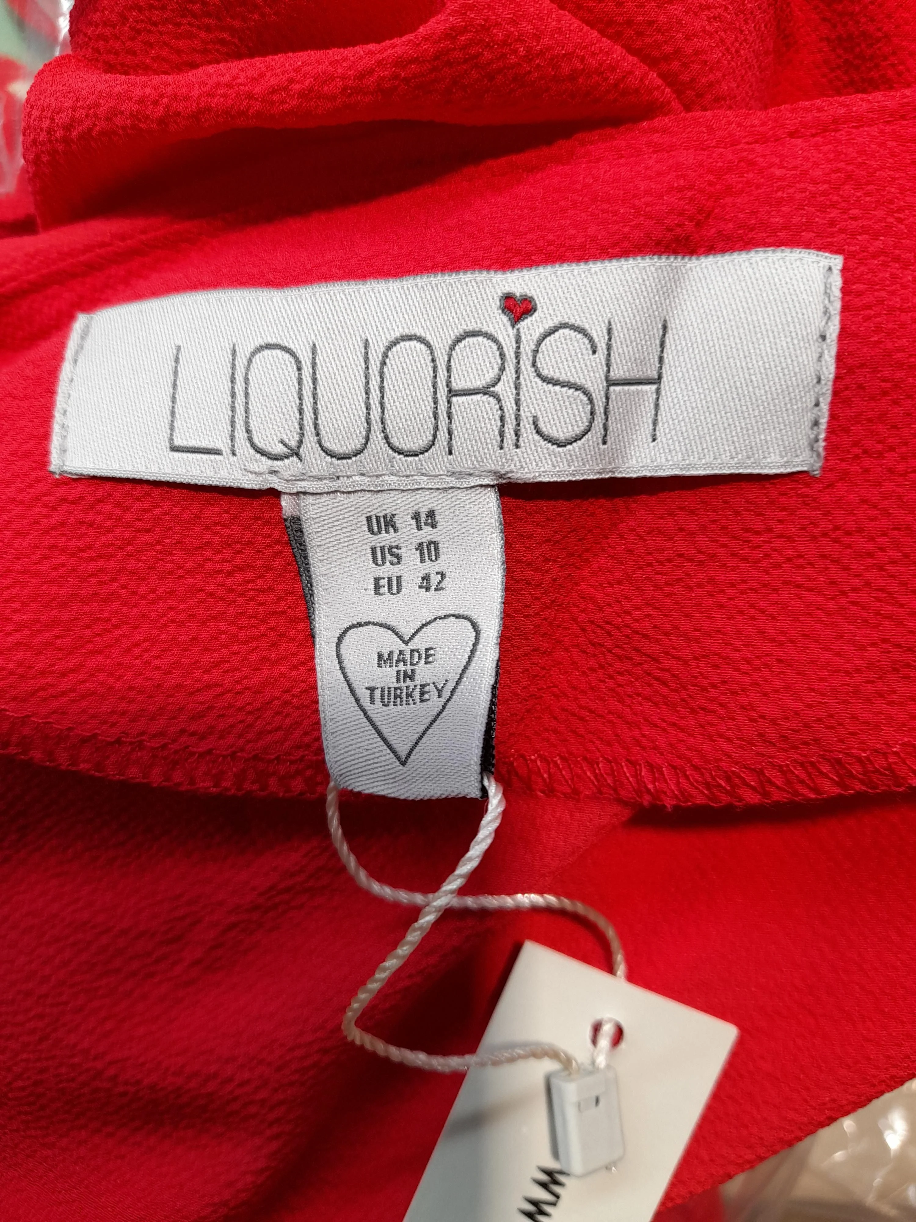 liquorish Wrap Midi Dress UK14 in Red - Image 5