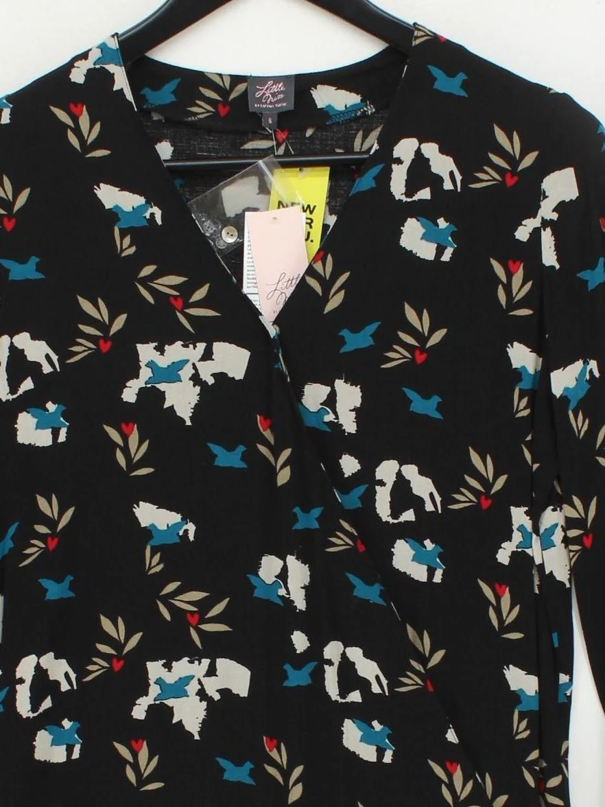 Little Miss by Captain Tortue Shirt Mini Dress S in Black - Image 3