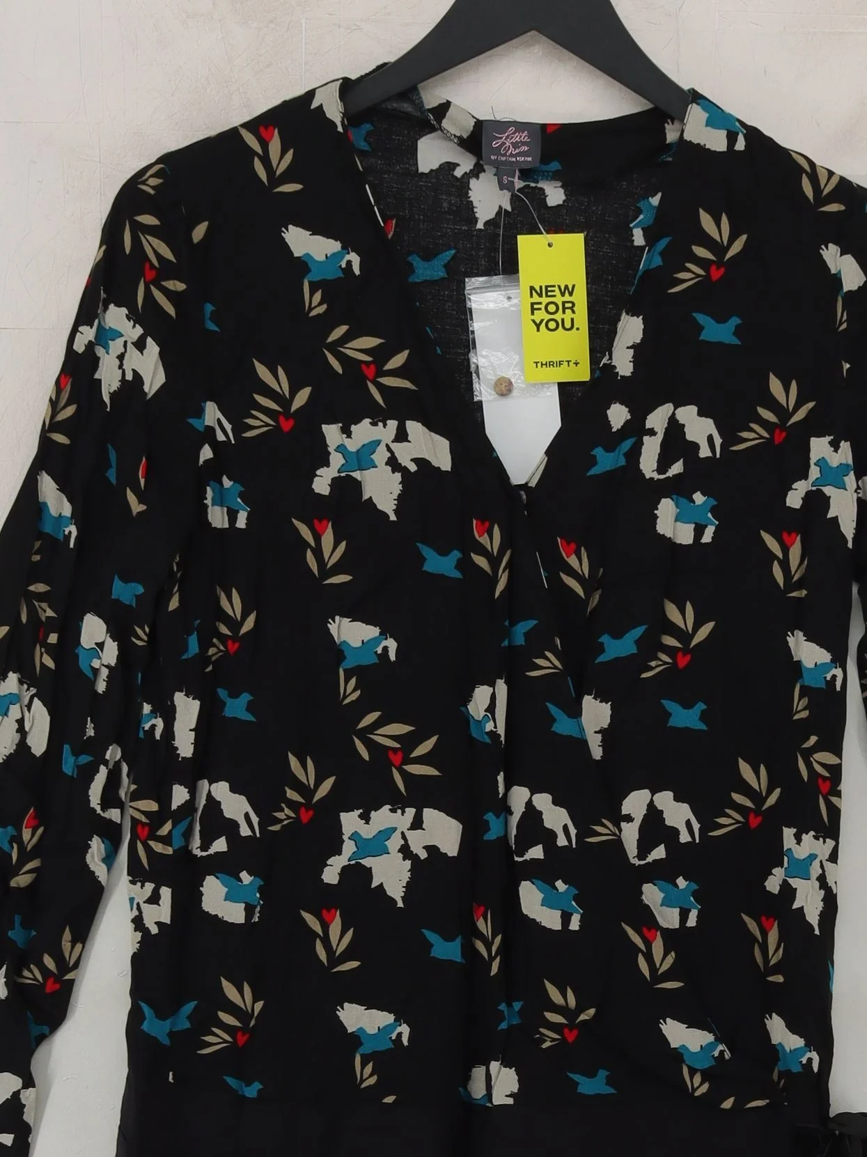 Little Miss by Captain Tortue Shirt Mini Dress S in Multi - Image 3