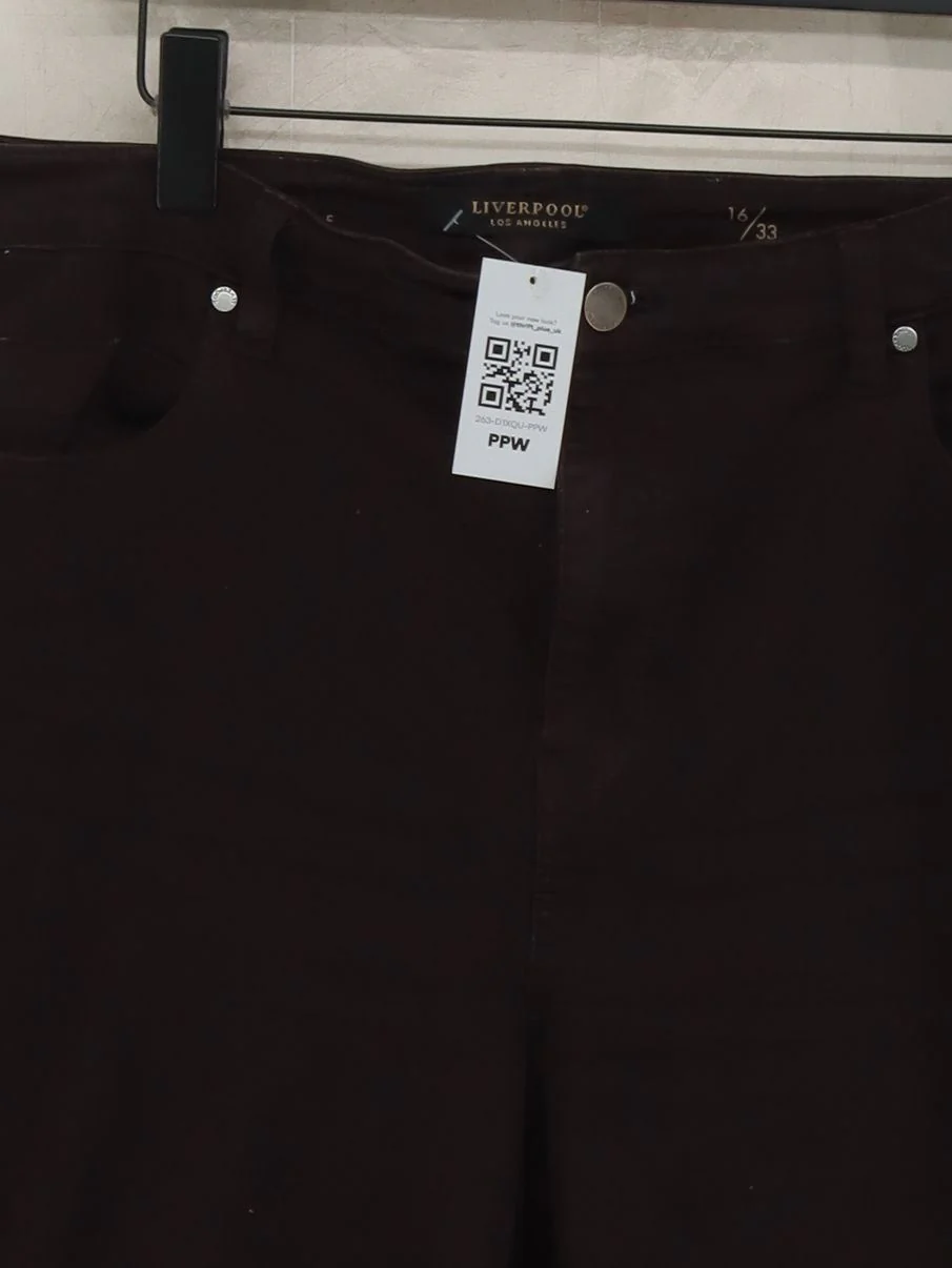 Liverpool Los Angeles Women's Trousers W 16 in Brown Lyocell Modal - Image 3