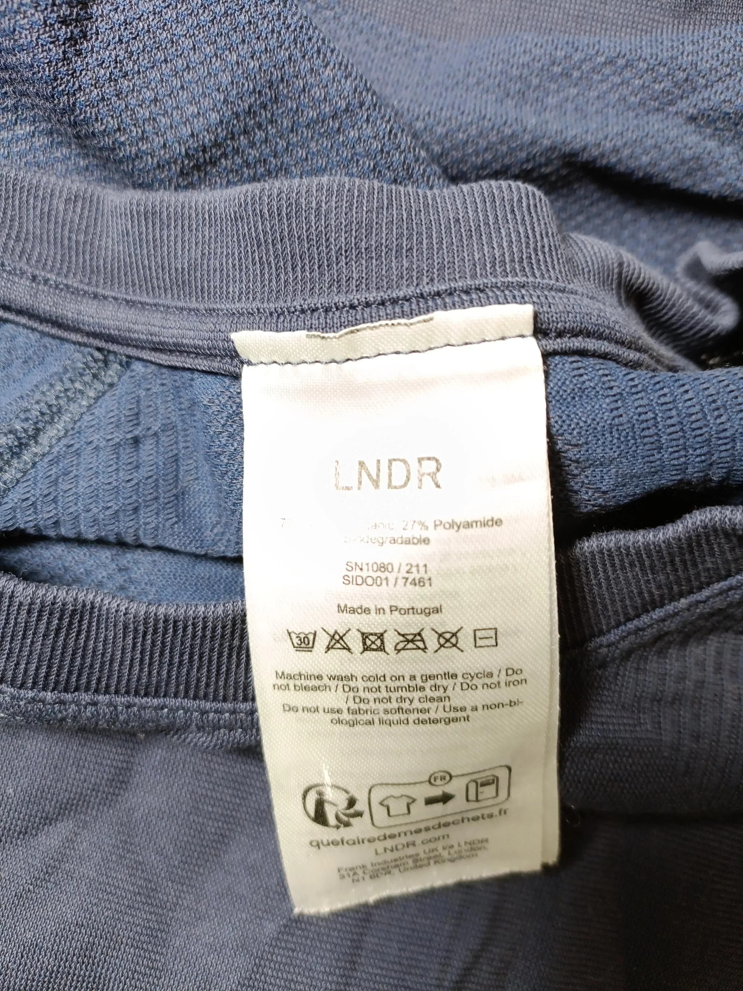 LNDR Men's T-Shirt S Blue 100% Polyamide Basic - Image 5
