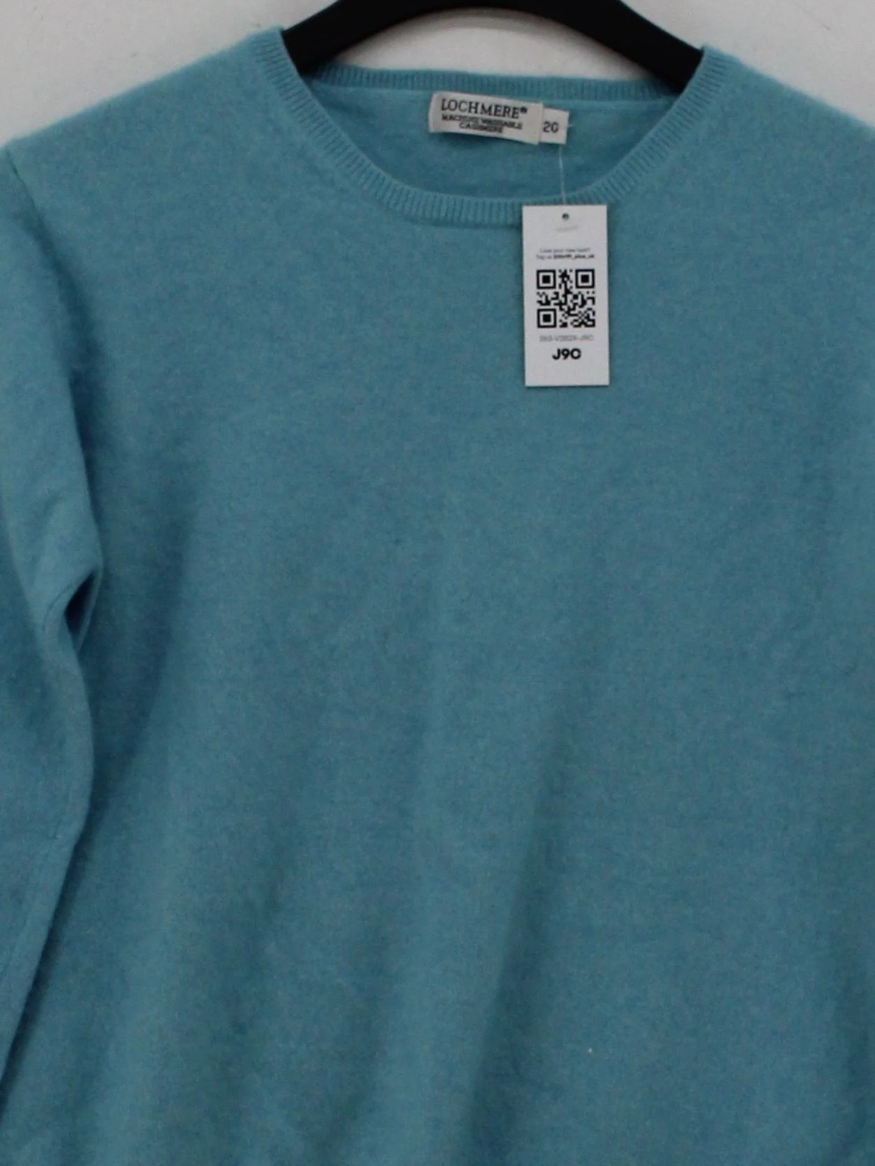 Lochmere Women's Jumper UK 20 Blue 100% Cashmere Round Neck Pullover - Image 3