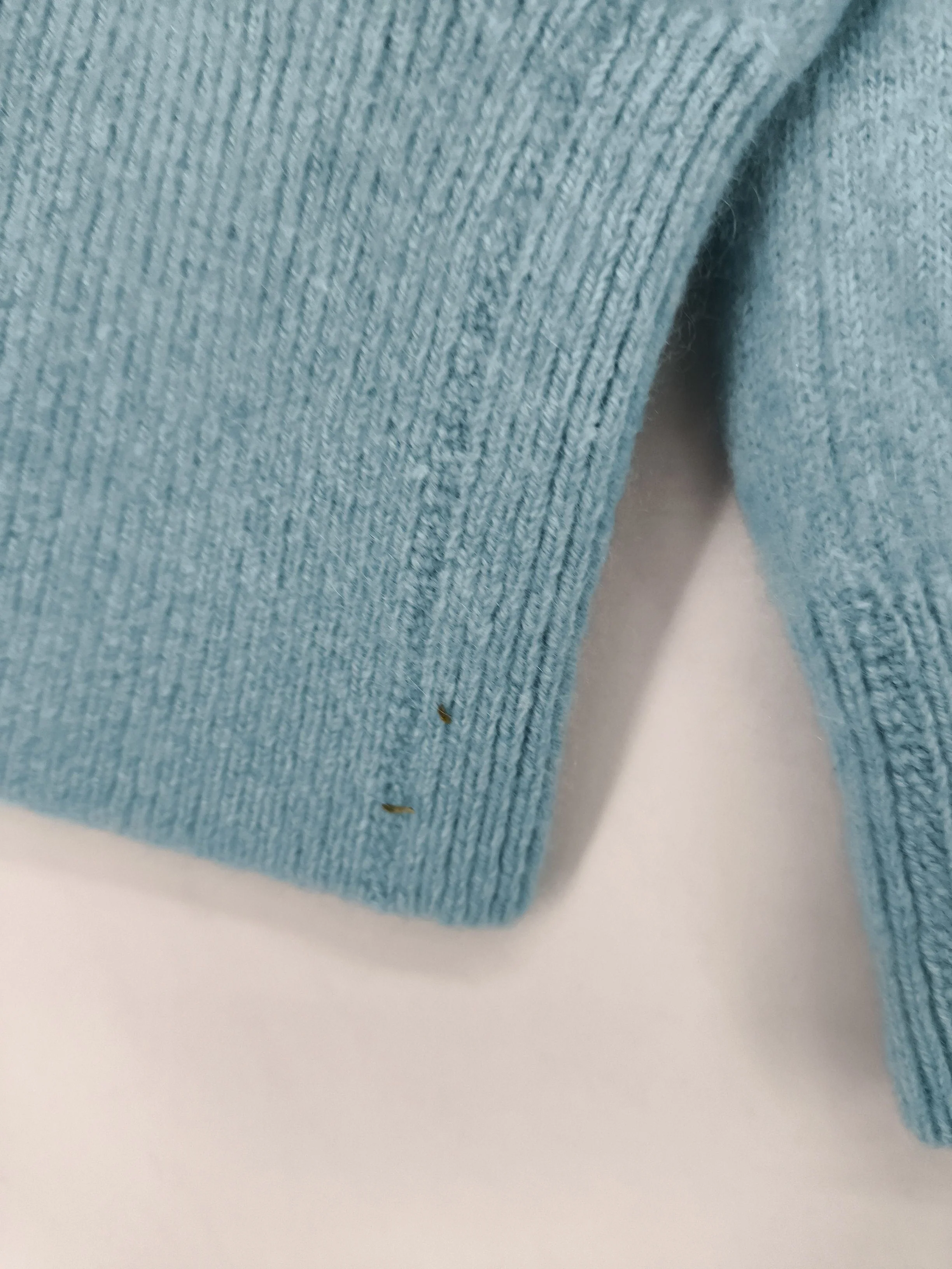Lochmere Women's Jumper UK 20 Blue 100% Cashmere Round Neck Pullover - Image 6
