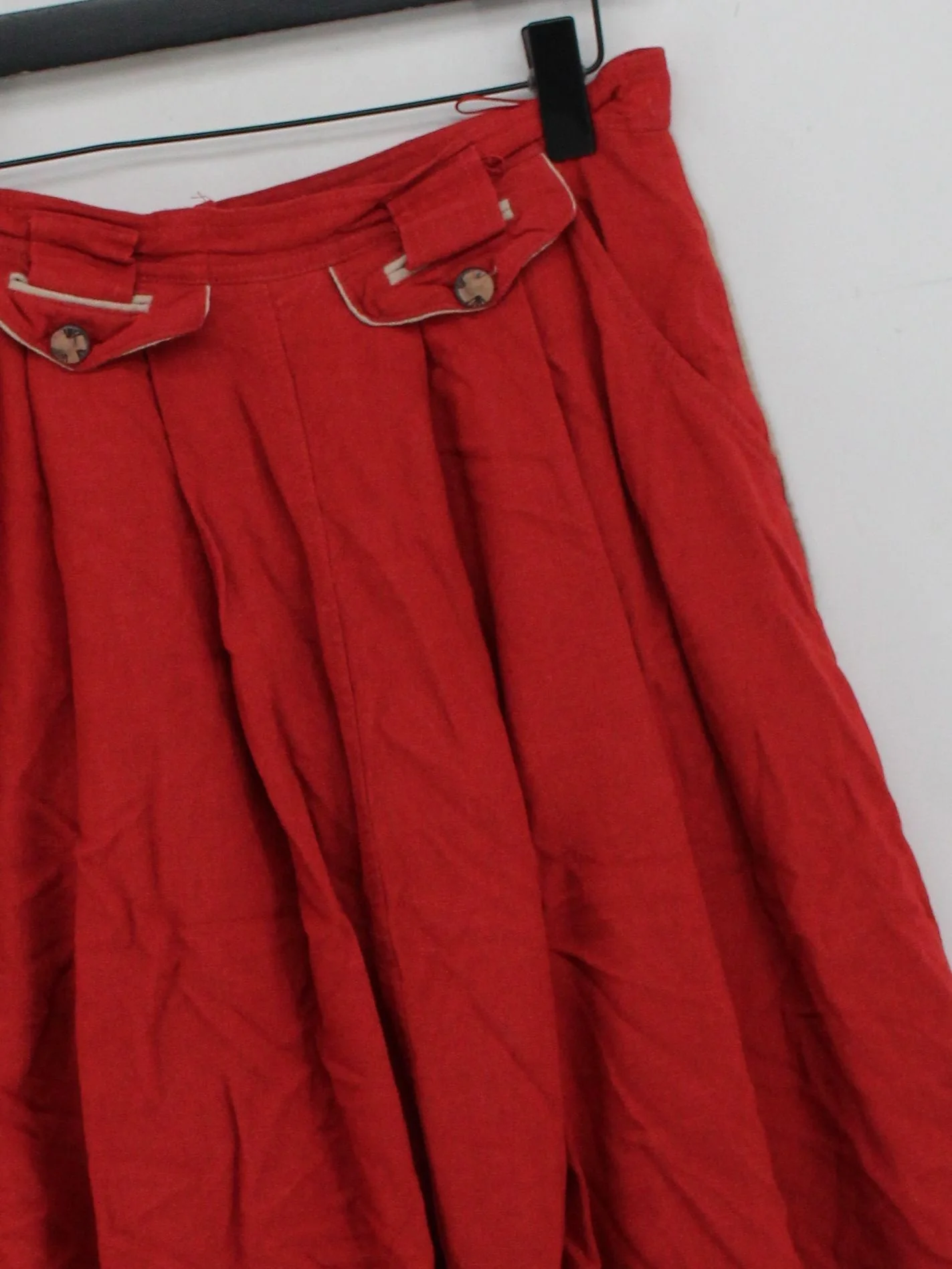 Loden Frey Women's Midi Skirt M Red 100% Other Midi A-Line - Image 3