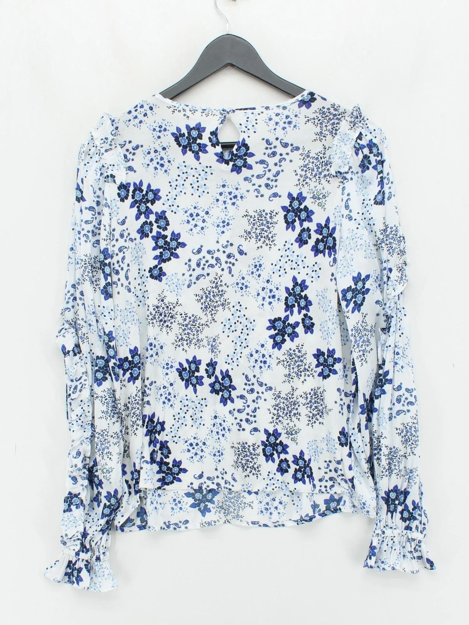 Loft Women's Blouse M White Polyester with Rayon Basic - Image 2