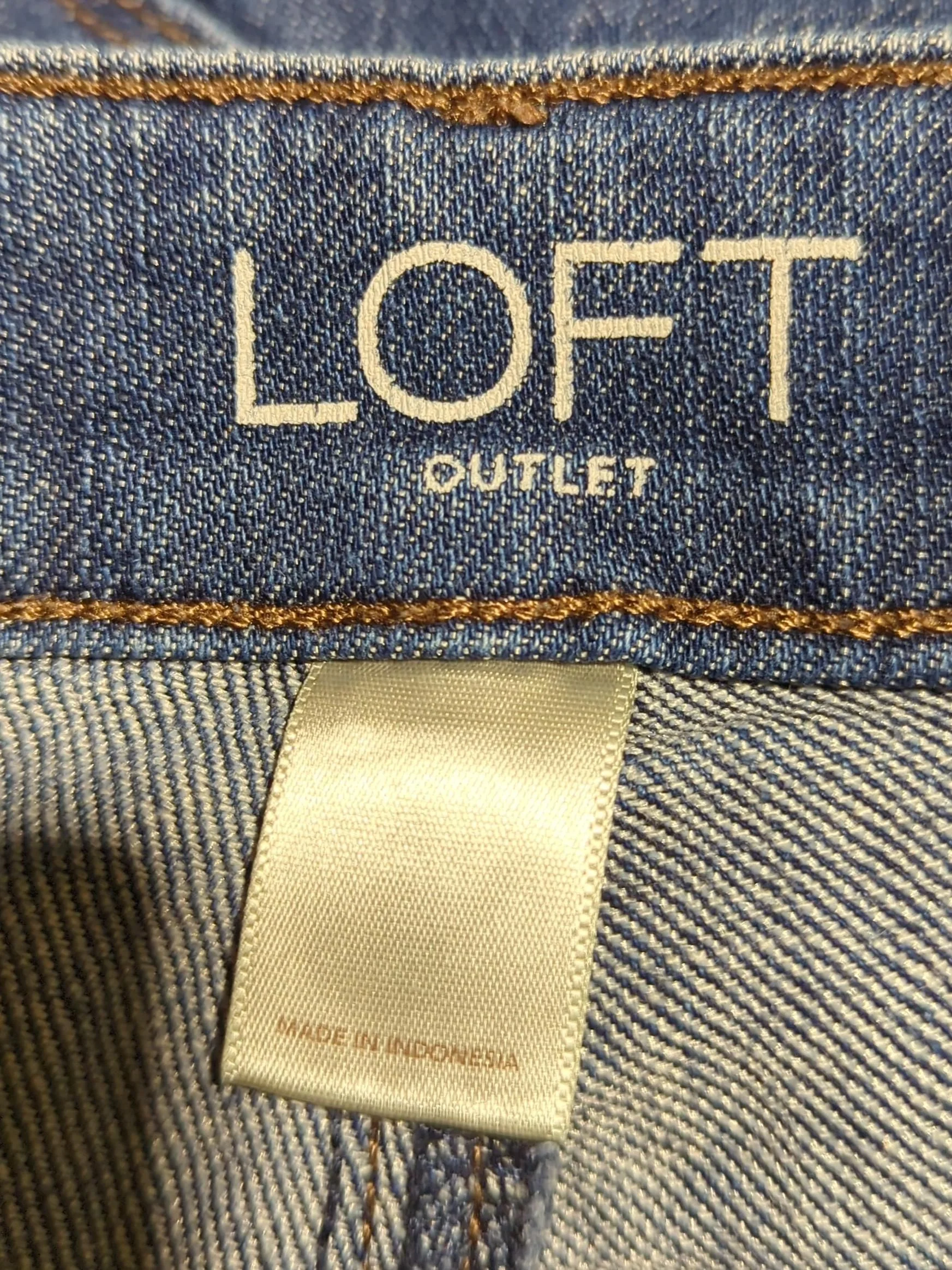 Loft Women's Jeans M Blue Cotton with Polyester, Spandex Skinny - Image 5