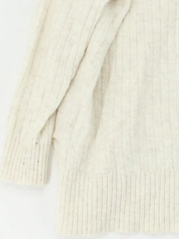 Loft Women's Jumper S Cream Acrylic with Polyester, Spandex High Neck Pullover - Image 4