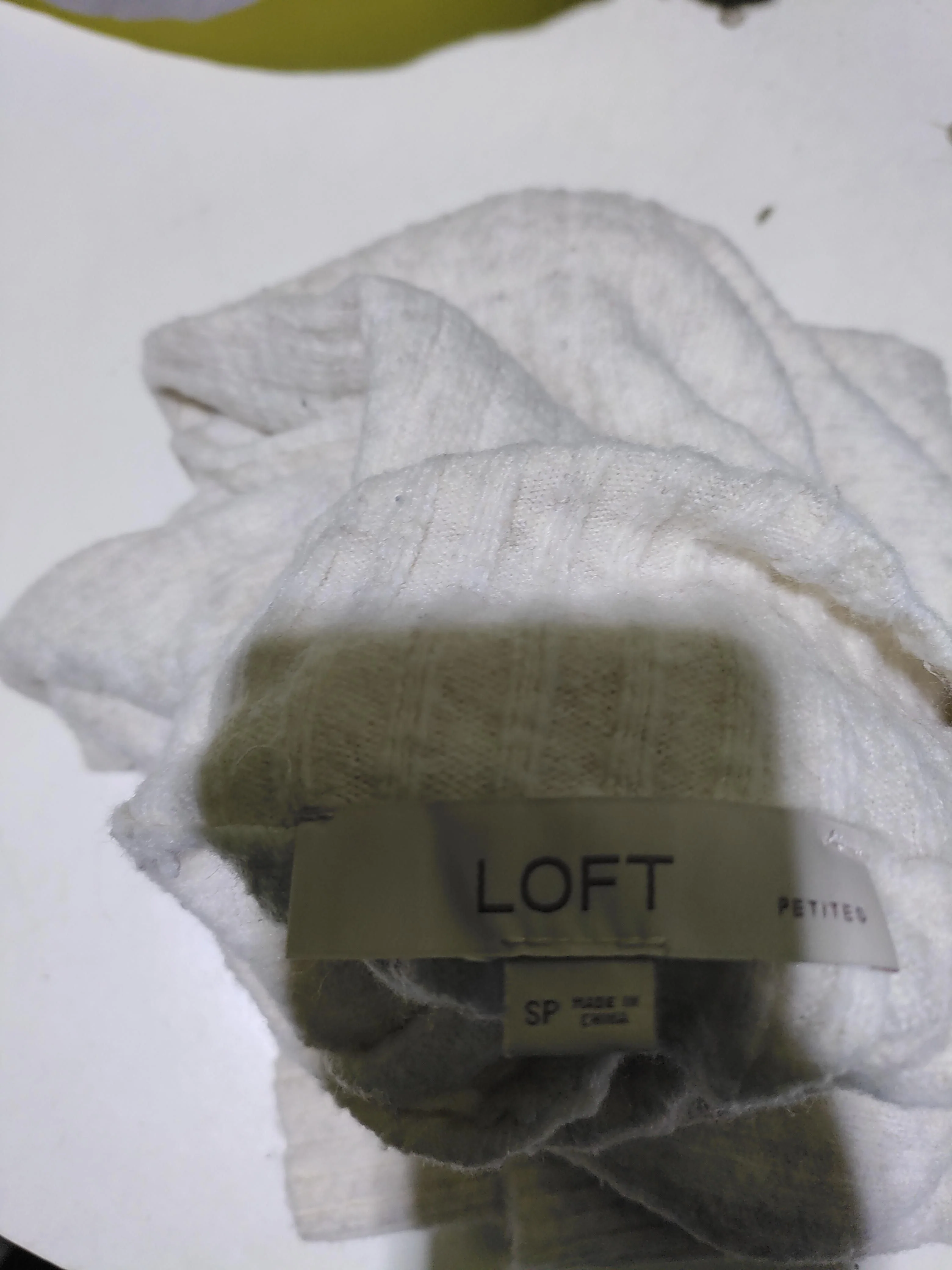 Loft Women's Jumper S Cream Acrylic with Polyester, Spandex High Neck Pullover - Image 6