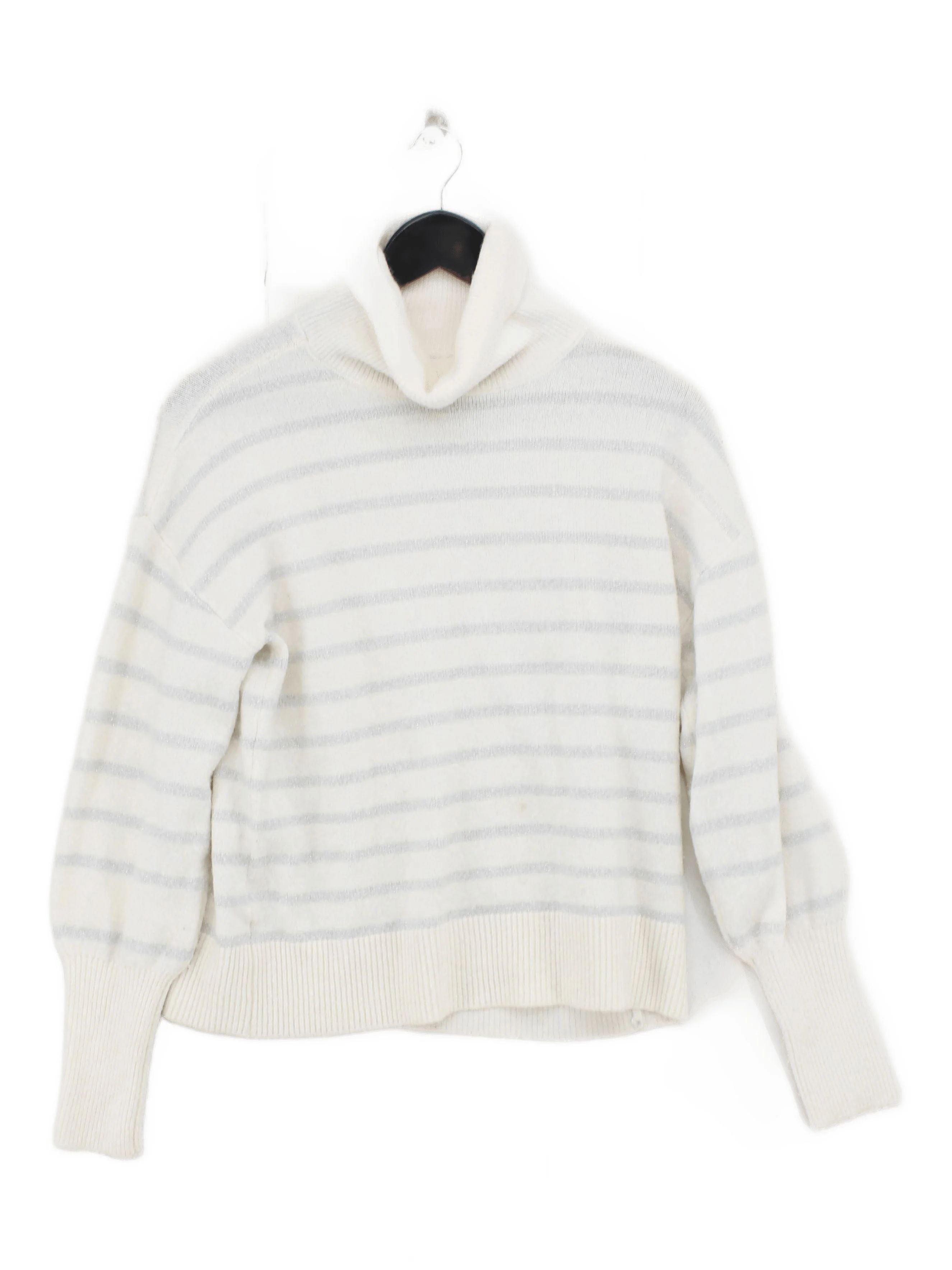 Loft Women's Jumper XS Cream Acrylic with Polyester, Other, Spandex Pullover