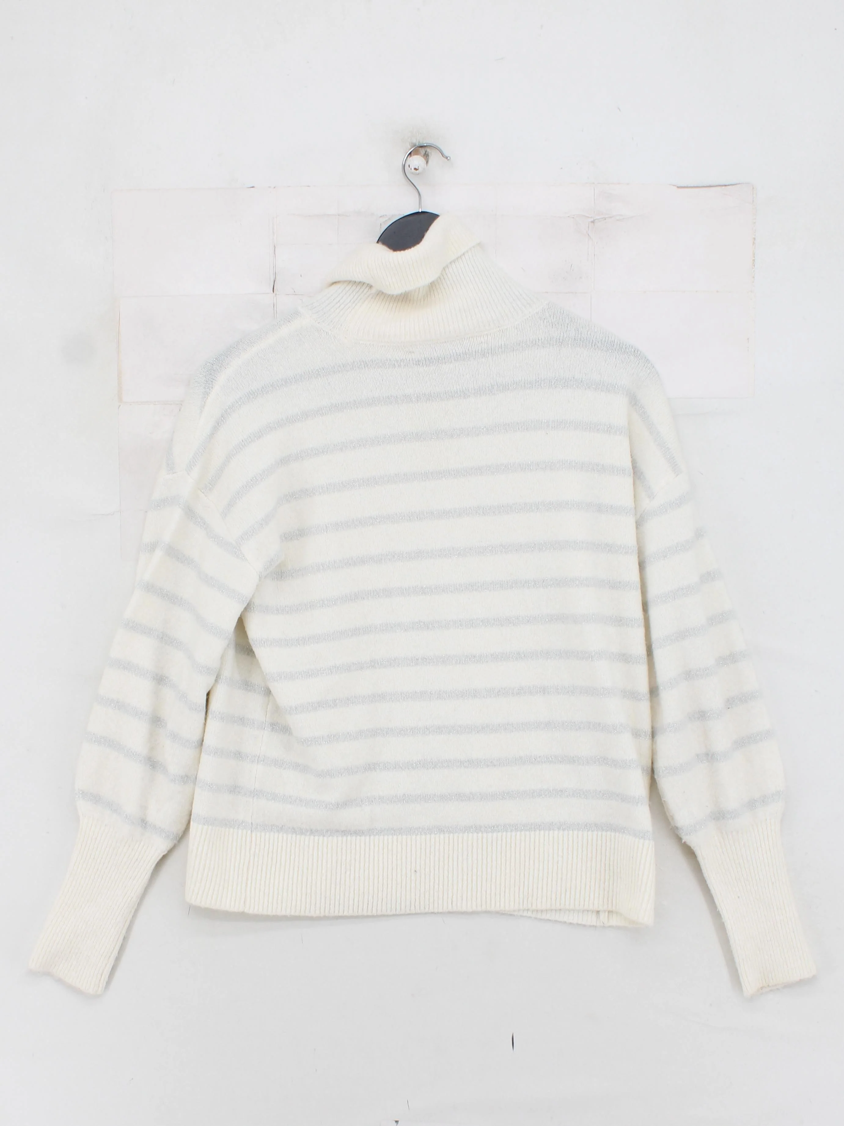 Loft Women's Jumper XS Cream Acrylic with Polyester, Other, Spandex Pullover - Image 2