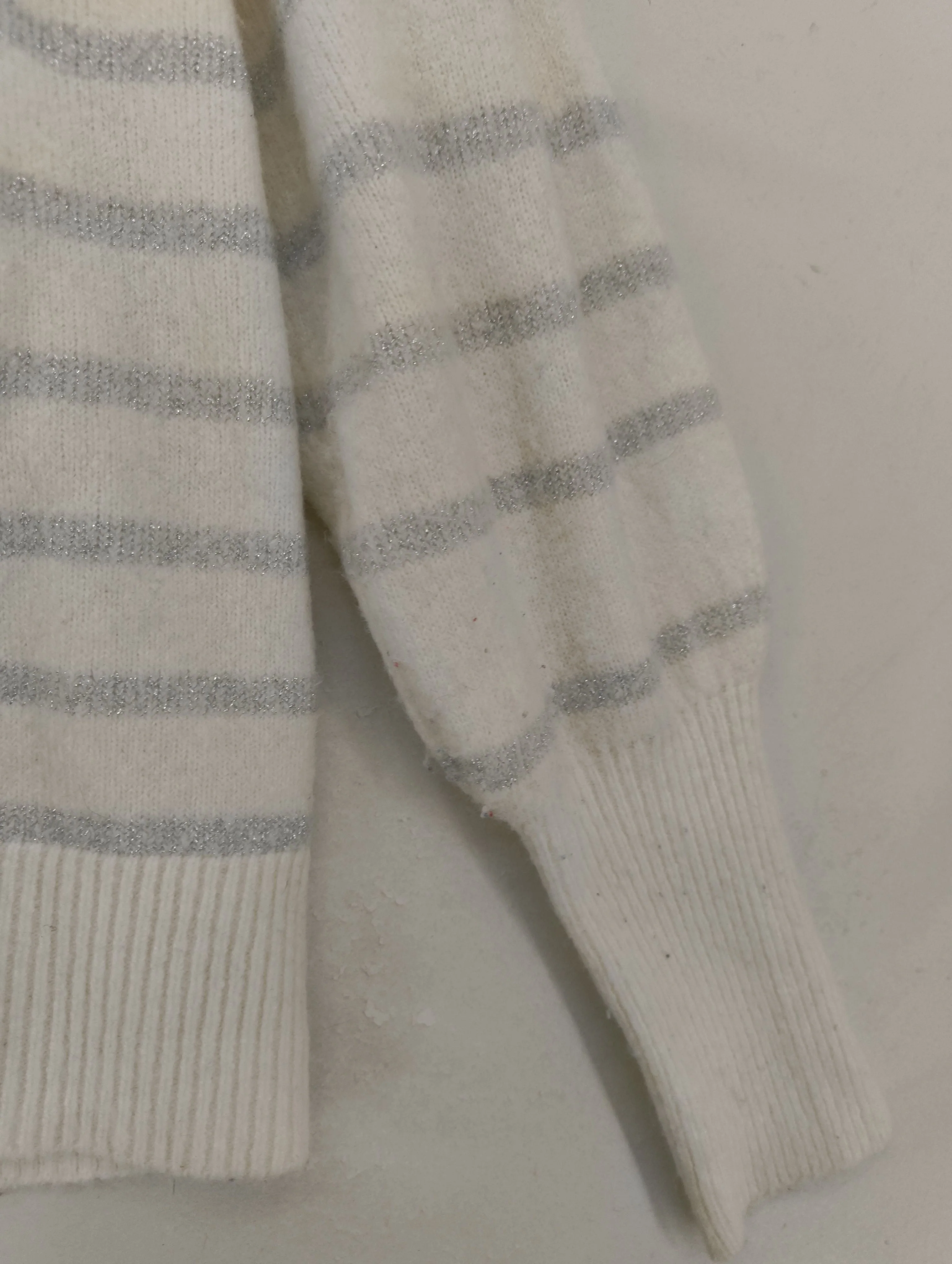 Loft Women's Jumper XS Cream Acrylic with Polyester, Other, Spandex Pullover - Image 6